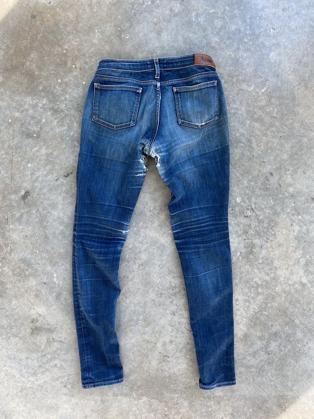 Acne Studios Thrashed + Distressed Acne Studios Soft Raw Denim Sz 28 / 34 Size US 28 / EU 44 - 5 Thumbnail