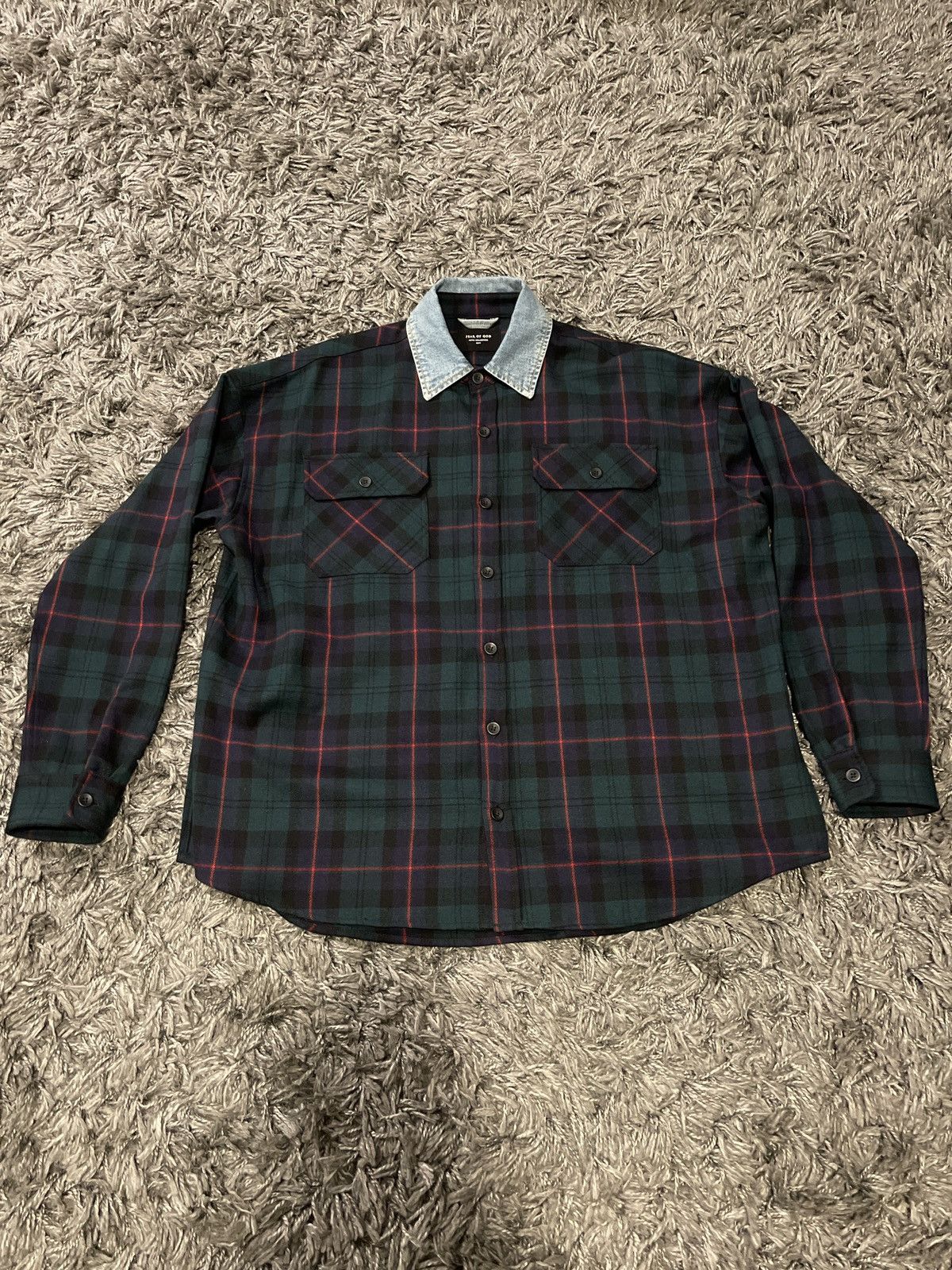 Fear of God Fear of God Fifth Collection Denim Collared Flannel