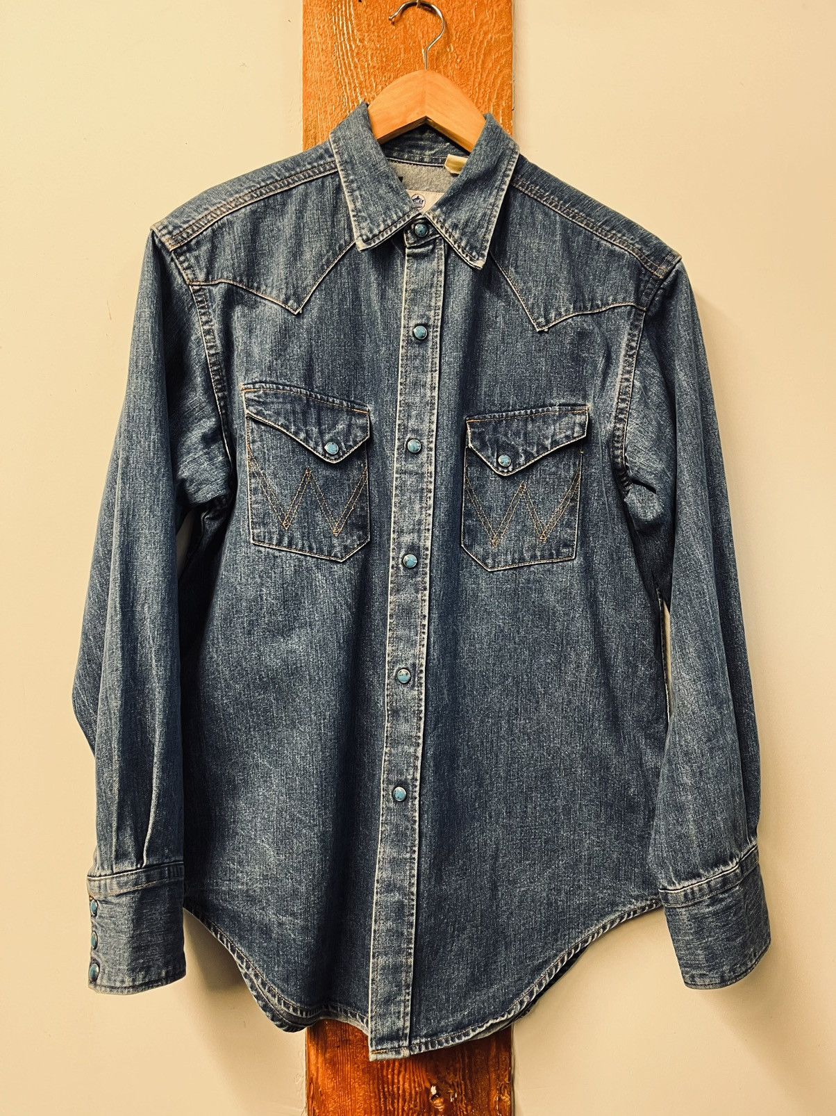 image of Sugar Cane Denim Shirt in Blue, Men's (Size Large)