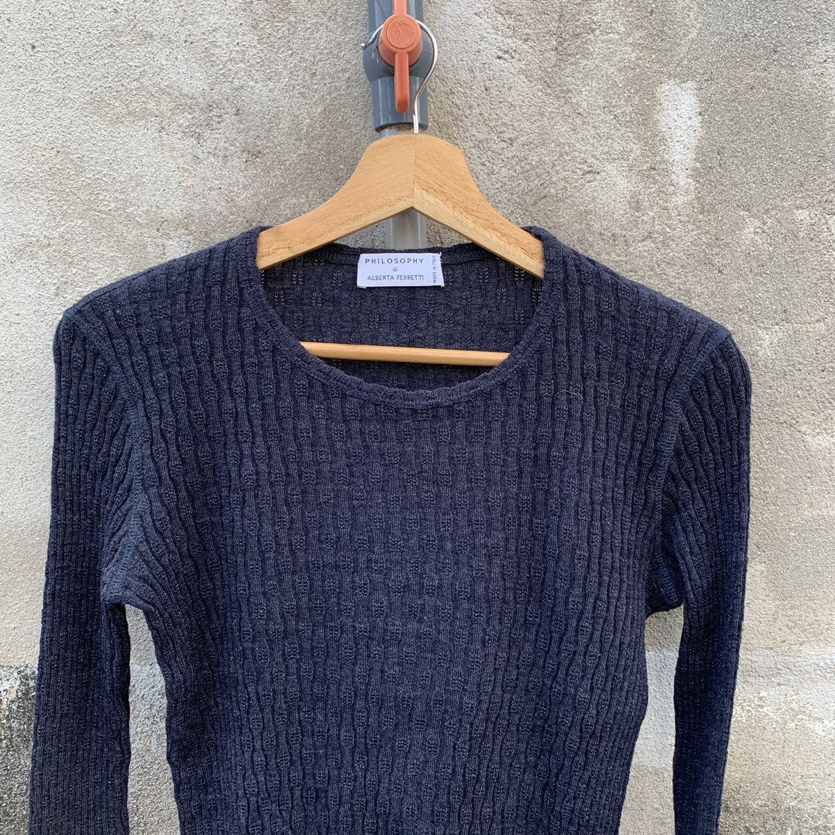 Alberta Ferretti Alberta Ferretti Philosphy Long Sleeve Knit Cropped Sweater Size US XS / EU 42 / 0 - 2 Thumbnail