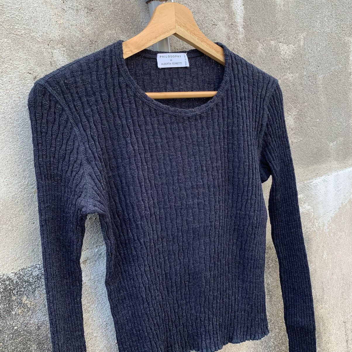 Alberta Ferretti Alberta Ferretti Philosphy Long Sleeve Knit Cropped Sweater Size US XS / EU 42 / 0 - 4 Thumbnail