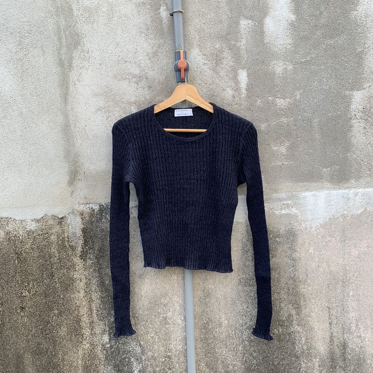 Alberta Ferretti Alberta Ferretti Philosphy Long Sleeve Knit Cropped Sweater Size US XS / EU 42 / 0 - 1 Thumbnail