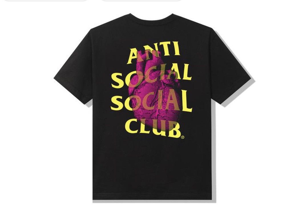 Anti Social Social Club Pulse Check Black Tee in Large (BIG HEART GRAPHIC) ASSC Size US L / EU 52-54 / 3 - 1 Thumbnail