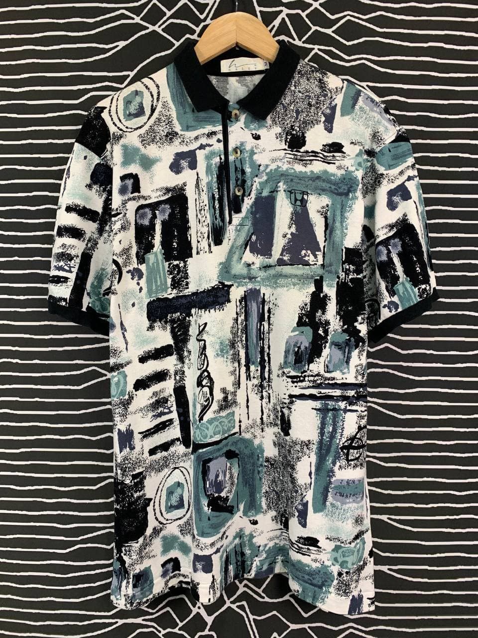 Honda 90s Honda Embroided Vibrant Full Print Made In Usa Polo Tee Size US M / EU 48-50 / 2 - 2 Thumbnail