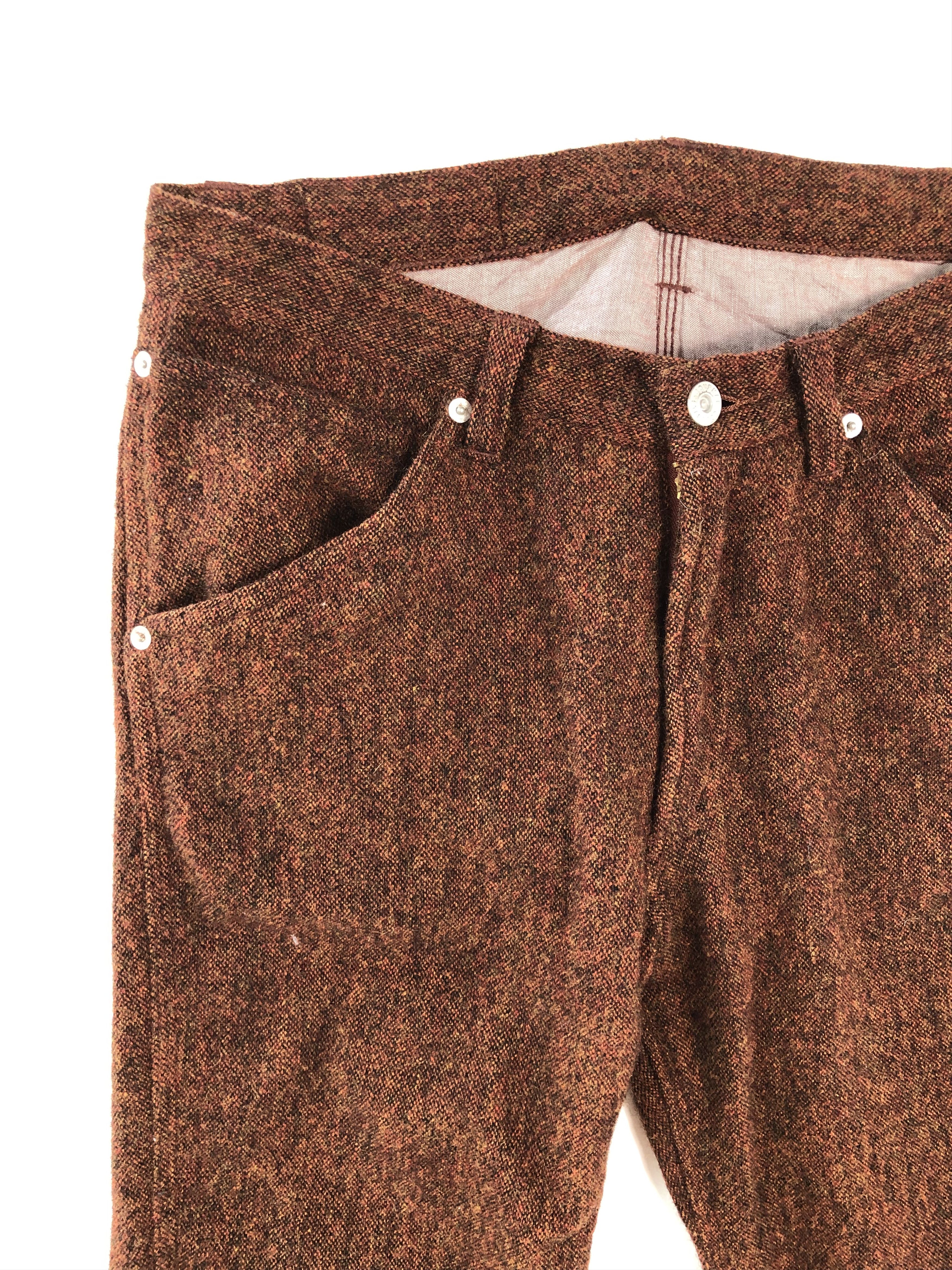Journal Standard SHETLAND WOOL BROWN HEATHER PANTS Size US 30 / EU 46 - 3 Thumbnail