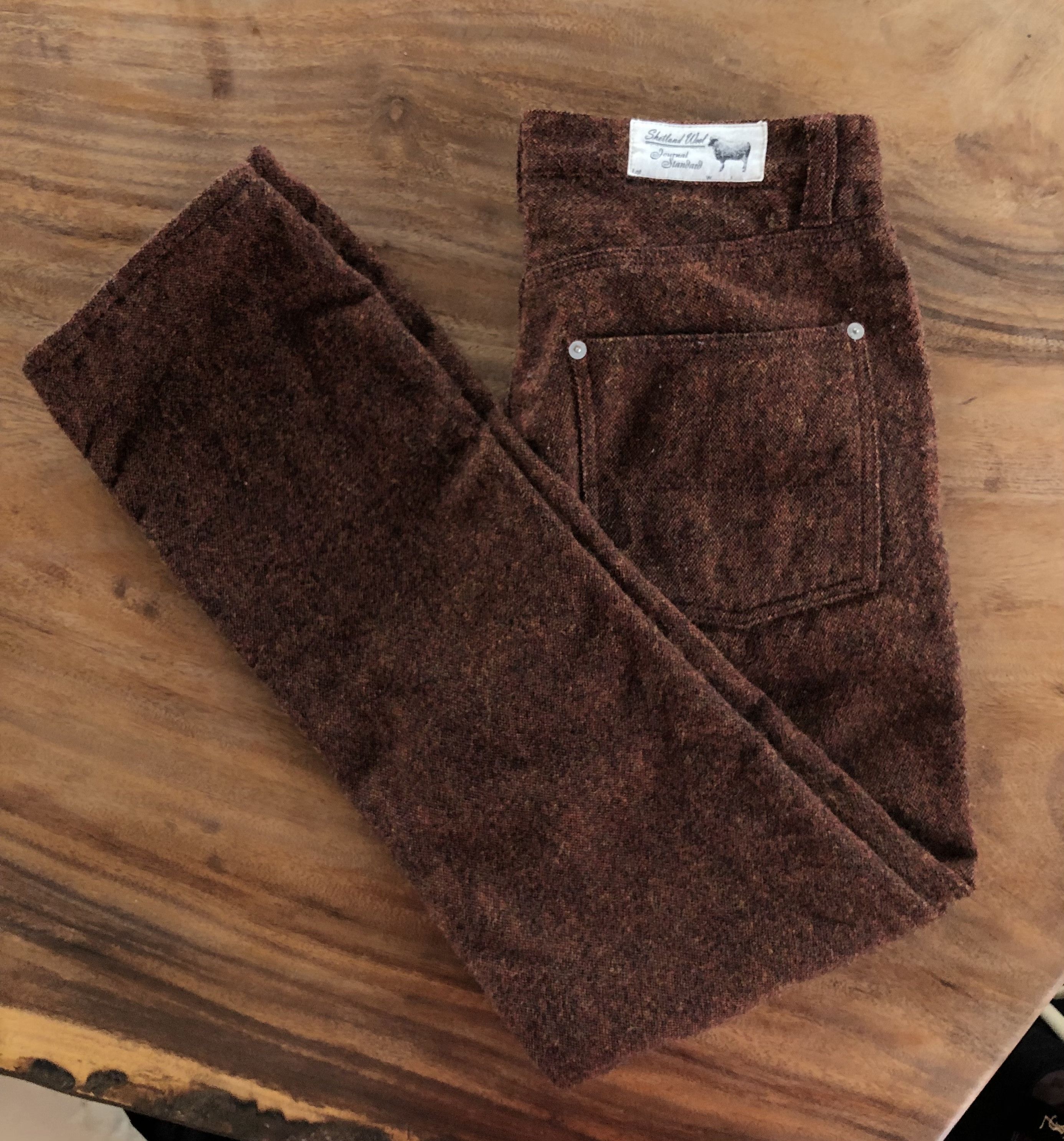 Journal Standard SHETLAND WOOL BROWN HEATHER PANTS Size US 30 / EU 46 - 9 Thumbnail