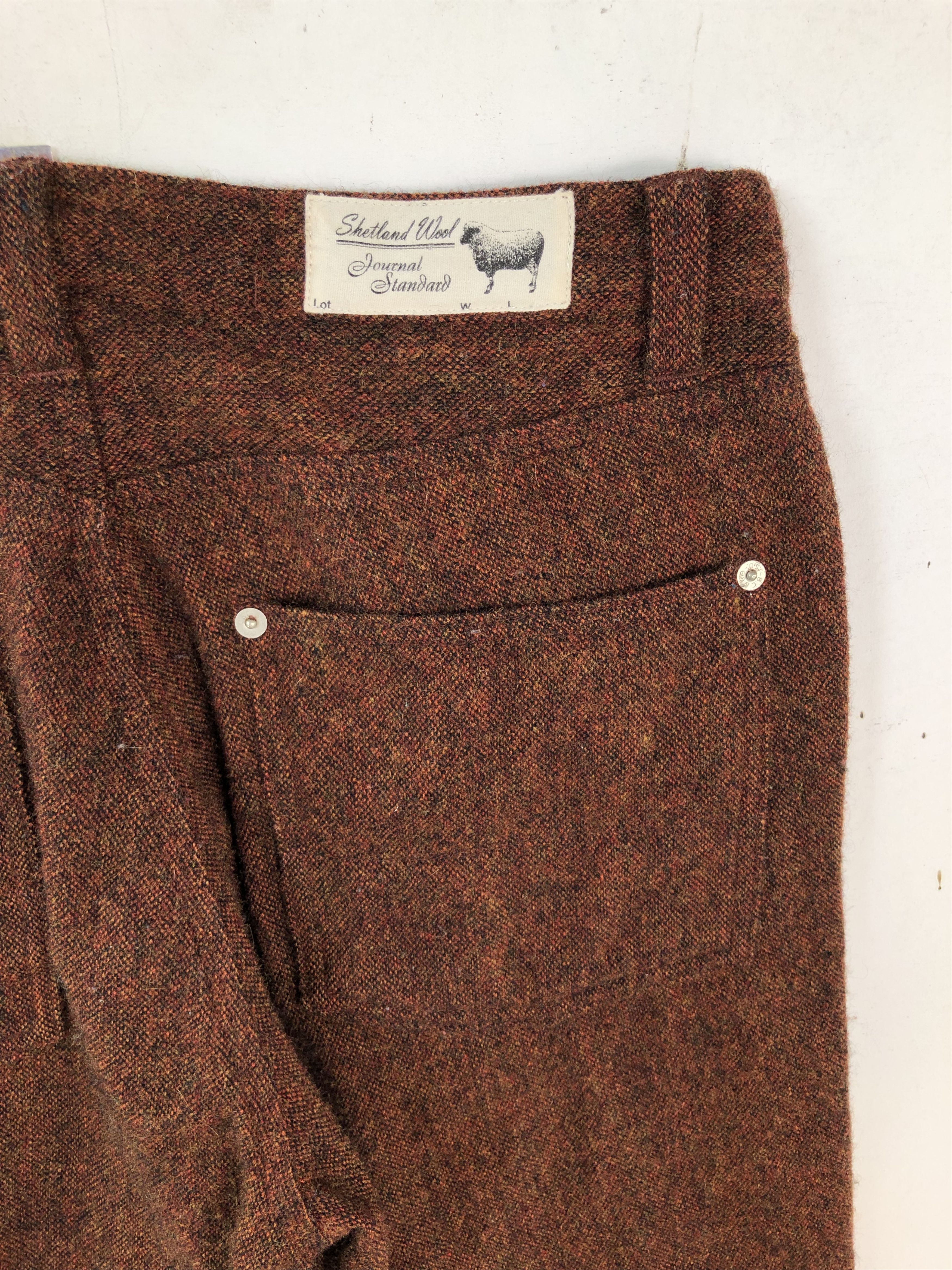 Journal Standard SHETLAND WOOL BROWN HEATHER PANTS Size US 30 / EU 46 - 4 Thumbnail