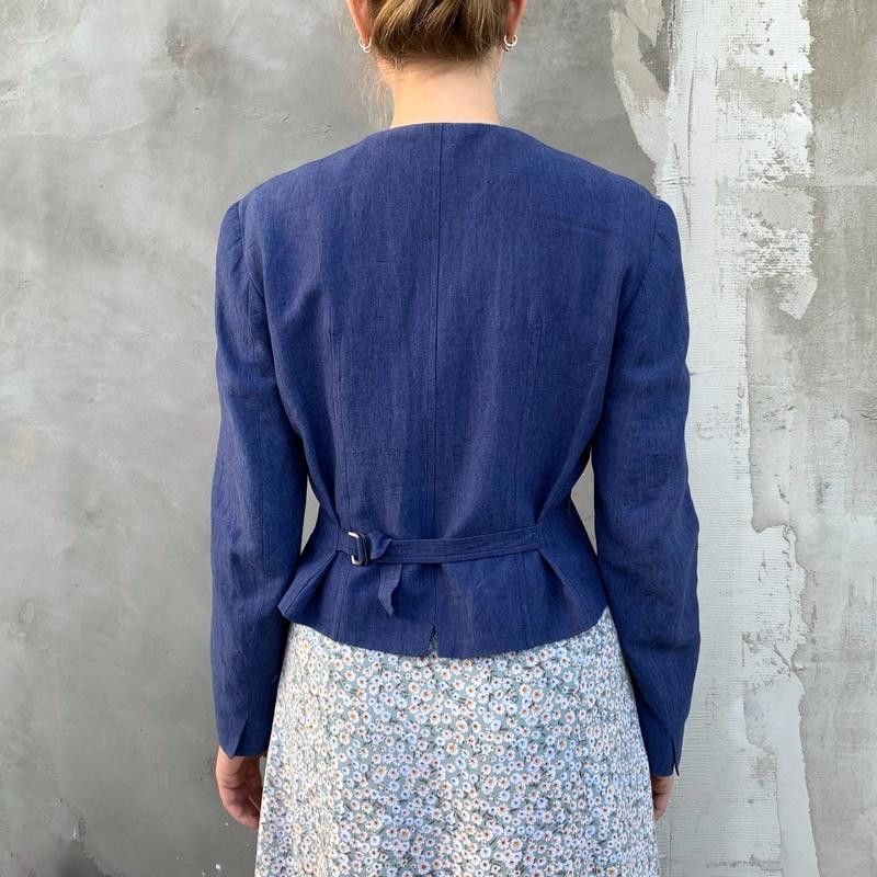 Jil Sander Denim Adjustable belt jacket