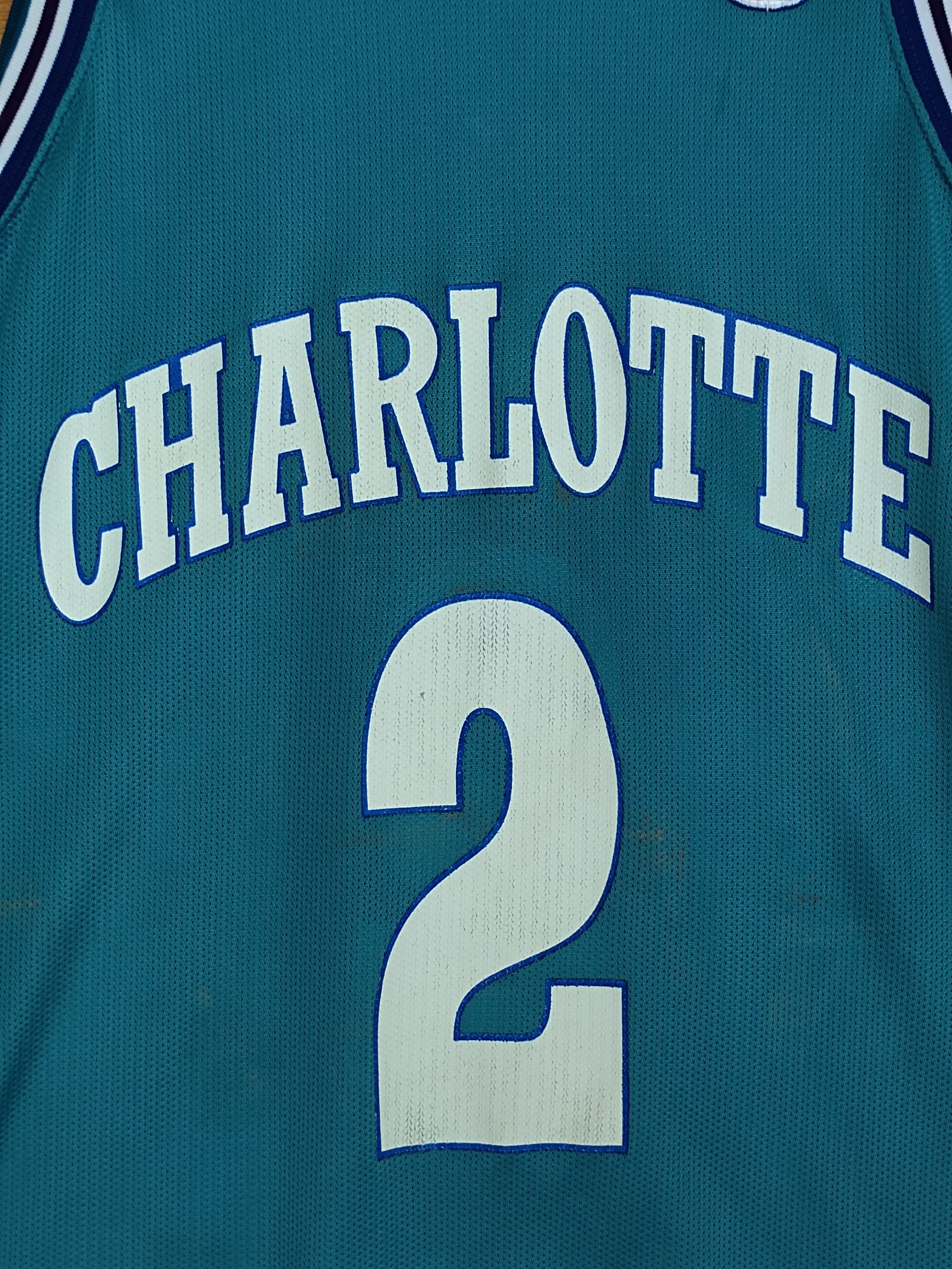 Champion Vintage 90s Champion Larry Johnson #2 NBA Charlotte Hornets Size US M / EU 48-50 / 2 - 3 Thumbnail