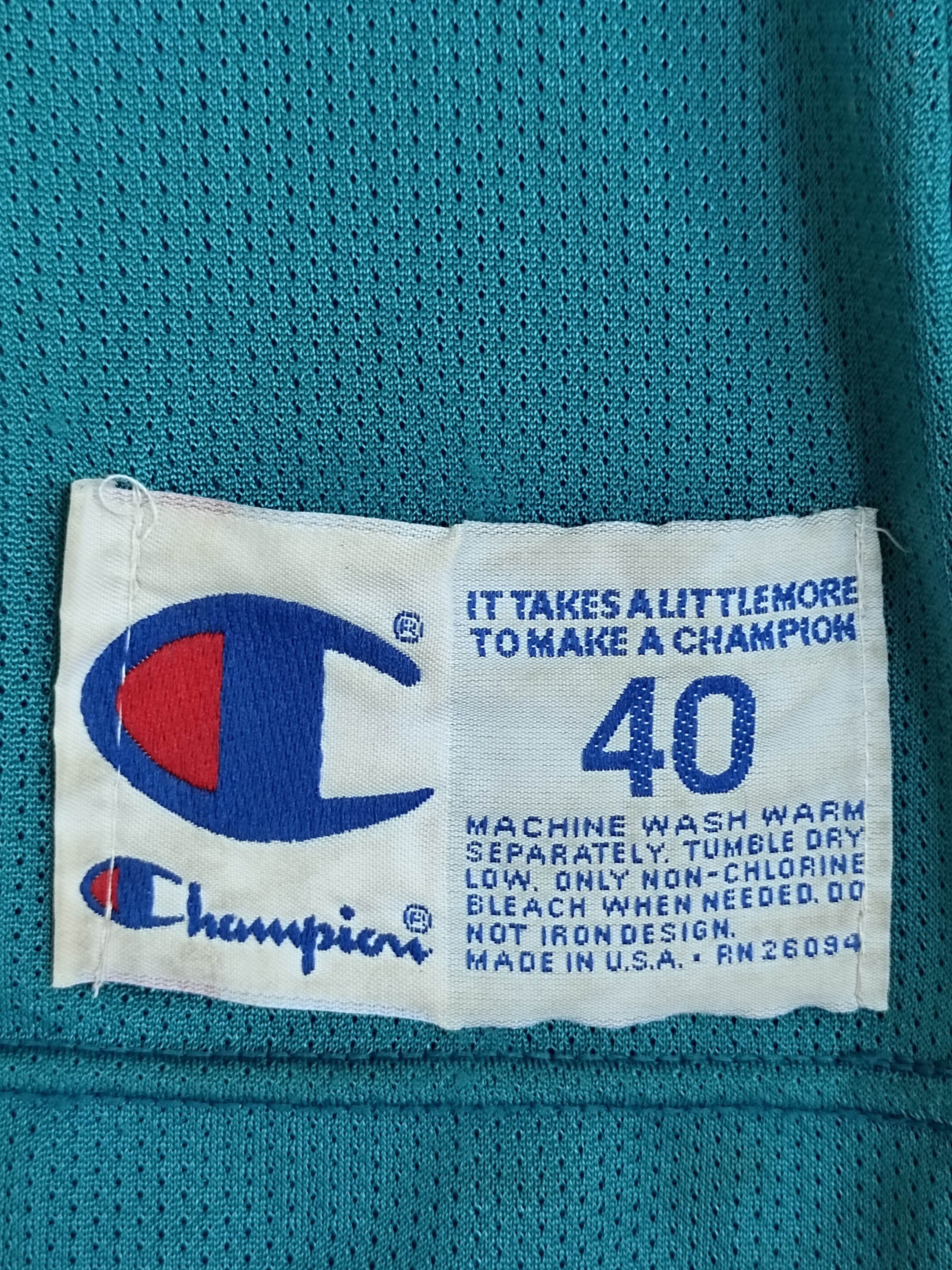 Champion Vintage 90s Champion Larry Johnson #2 NBA Charlotte Hornets Size US M / EU 48-50 / 2 - 6 Thumbnail