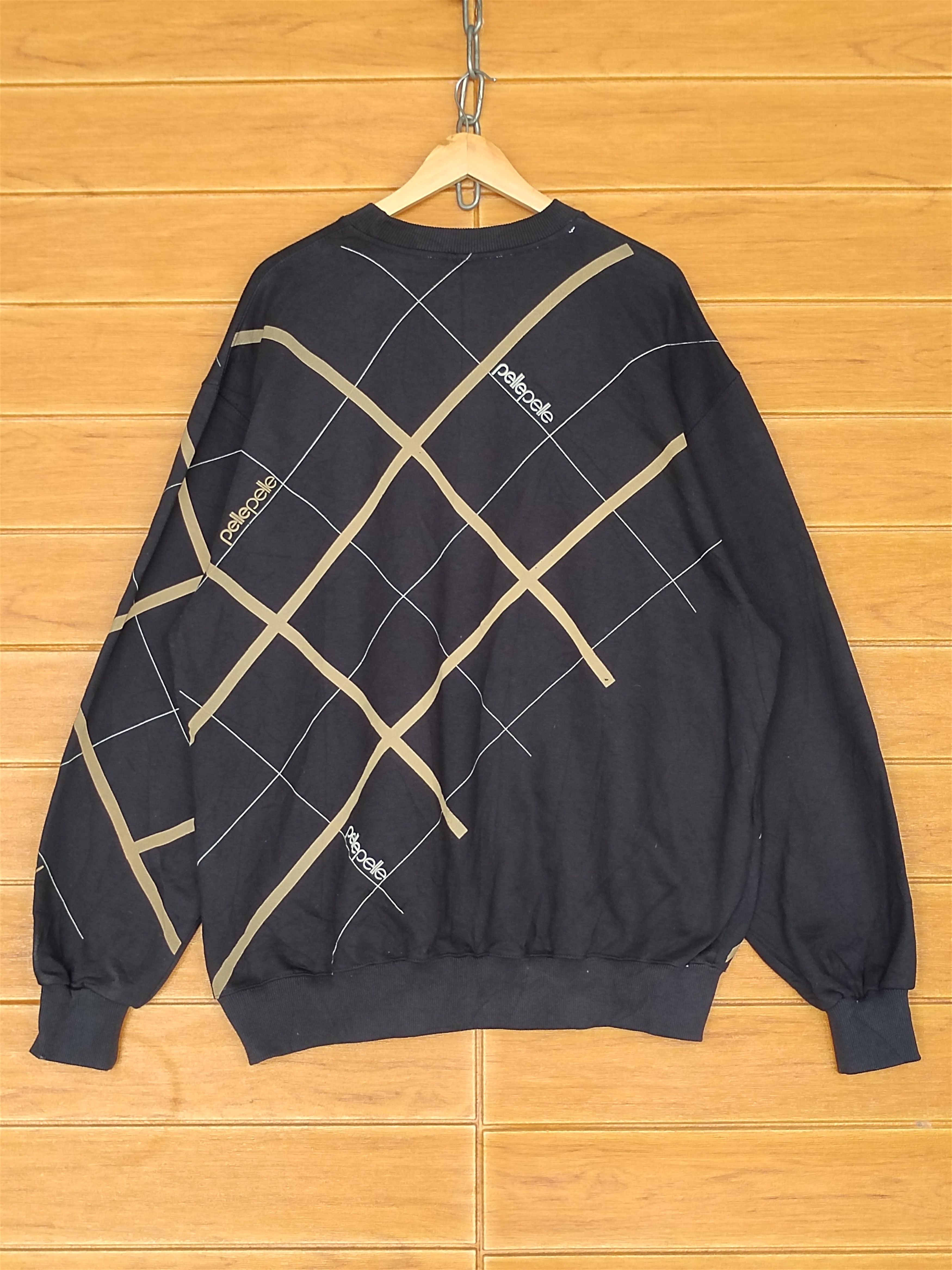 Pelle Pelle Vintage 90s PELLE PELLE Checkered Design Sweatshirt Size US XXL / EU 58 / 5 - 10 Thumbnail
