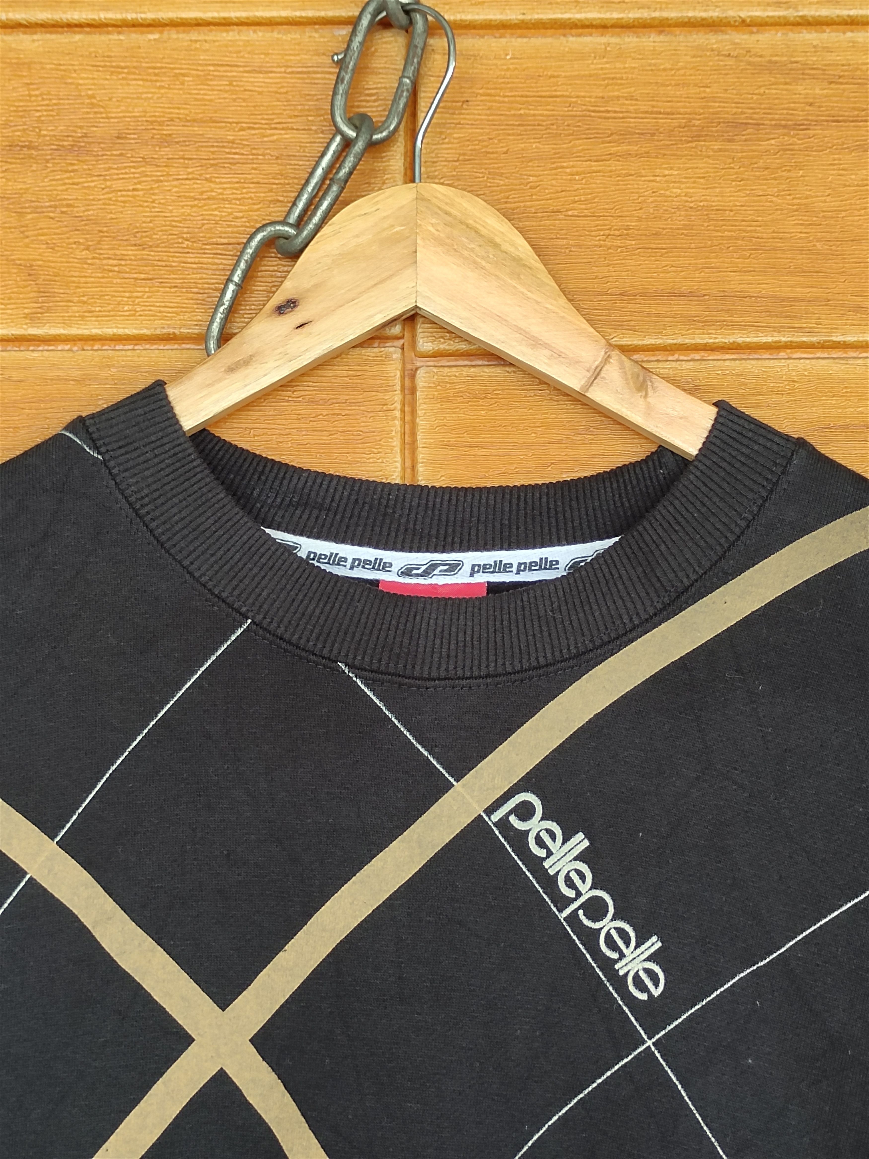 Pelle Pelle Vintage 90s PELLE PELLE Checkered Design Sweatshirt Size US XXL / EU 58 / 5 - 4 Thumbnail