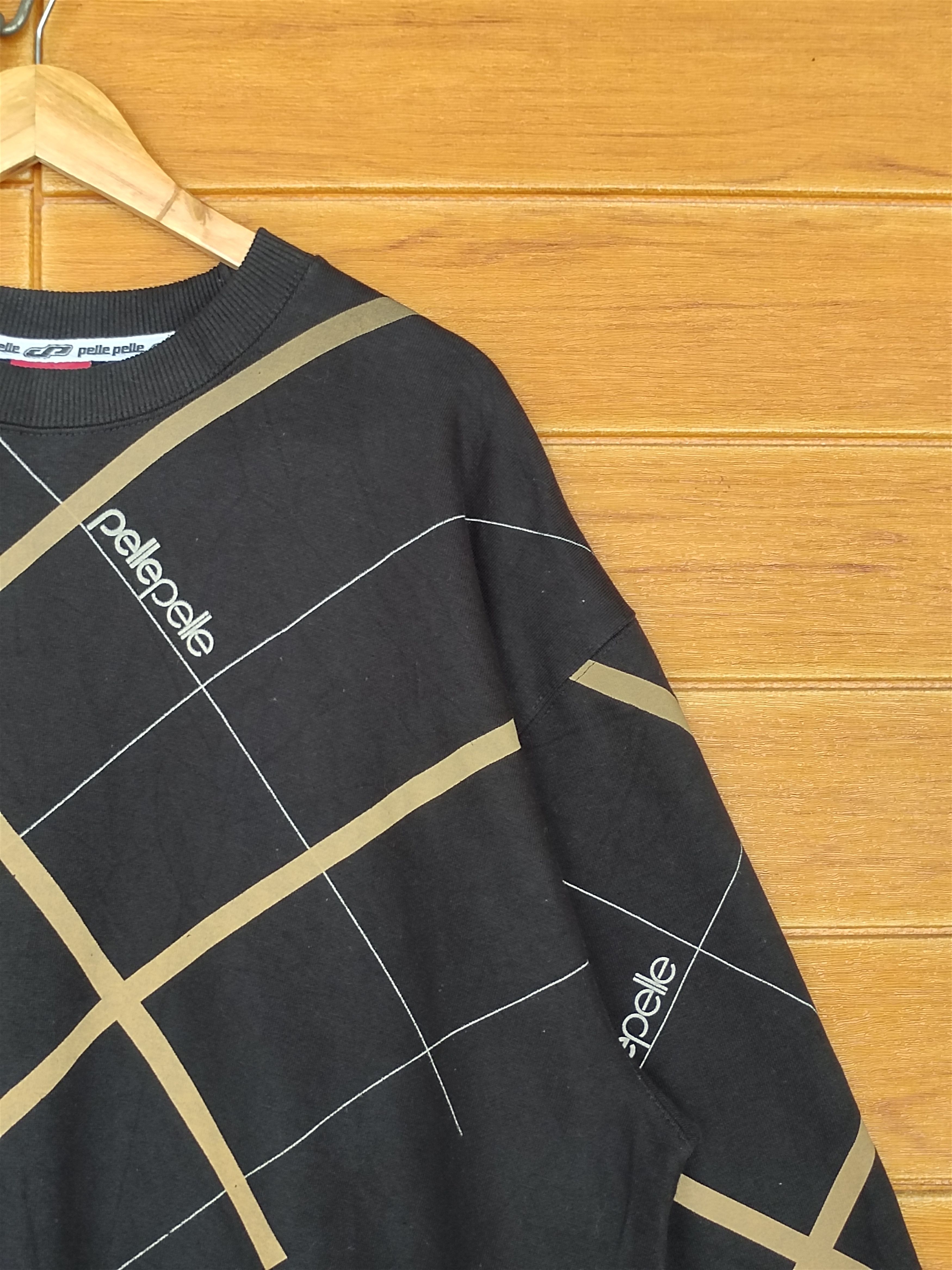 Pelle Pelle Vintage 90s PELLE PELLE Checkered Design Sweatshirt Size US XXL / EU 58 / 5 - 5 Thumbnail