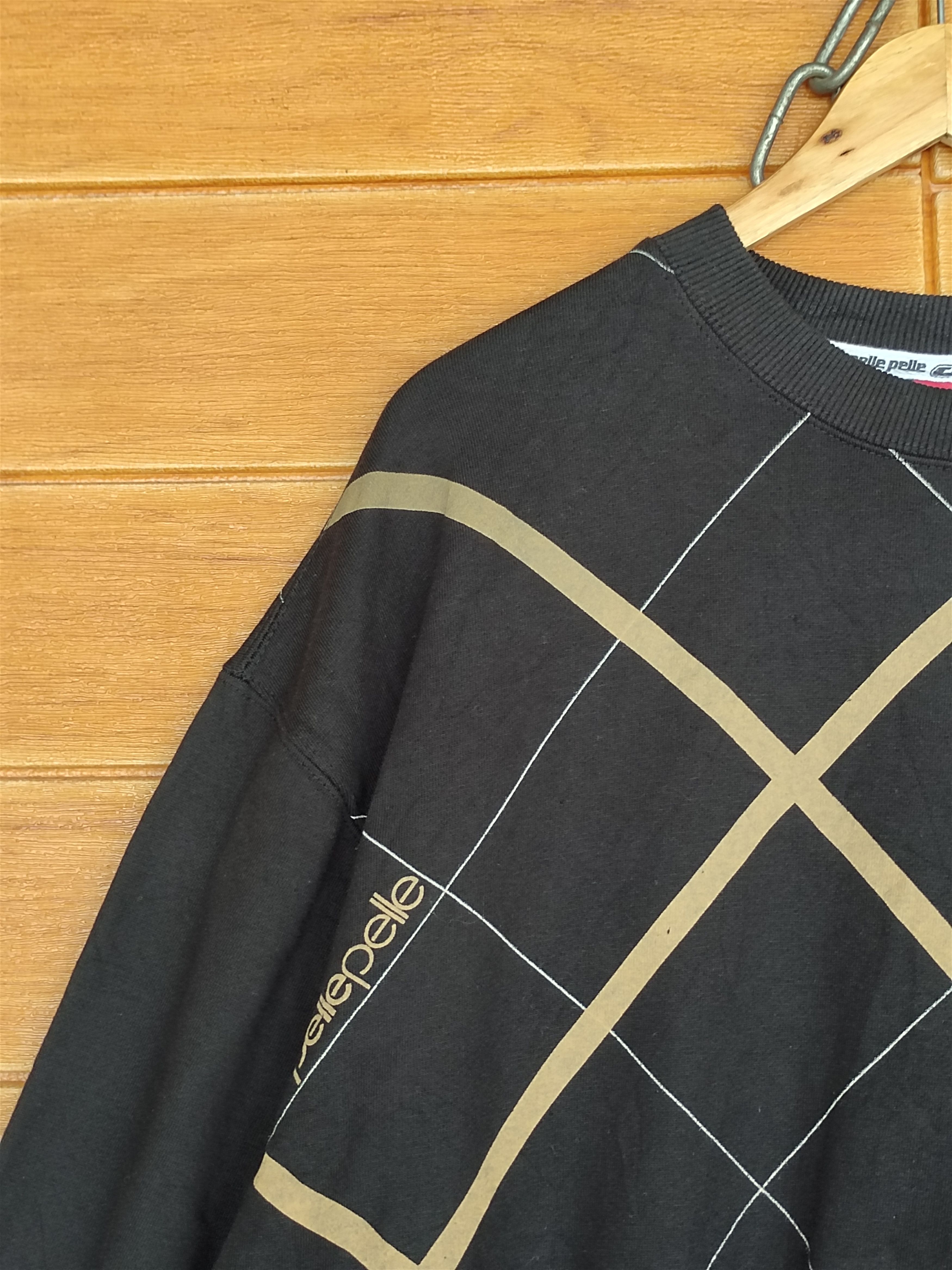 Pelle Pelle Vintage 90s PELLE PELLE Checkered Design Sweatshirt Size US XXL / EU 58 / 5 - 6 Thumbnail