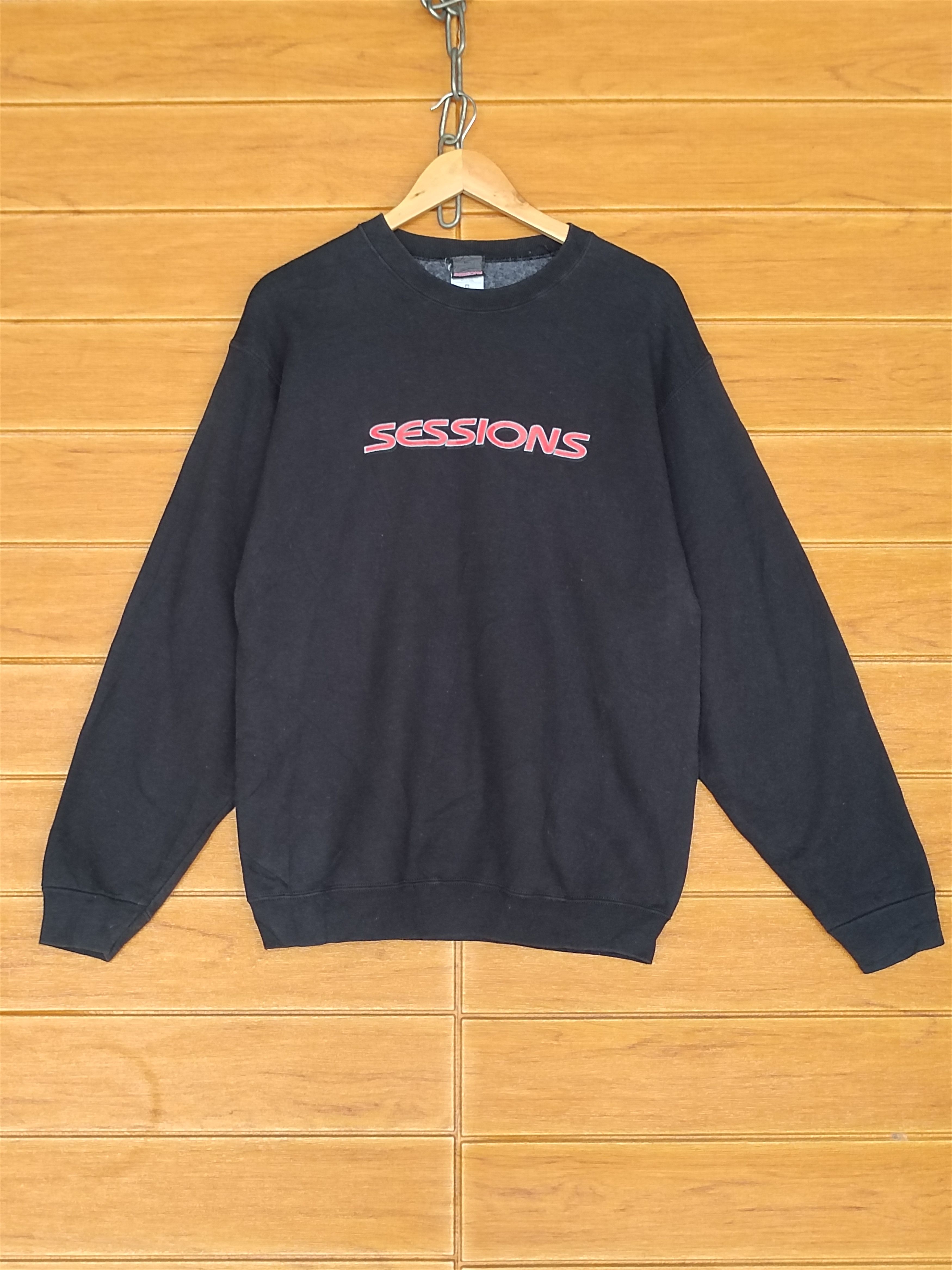 Vintage 90s SESSIONS Skateboard Spell Out Logo Sweatshirt