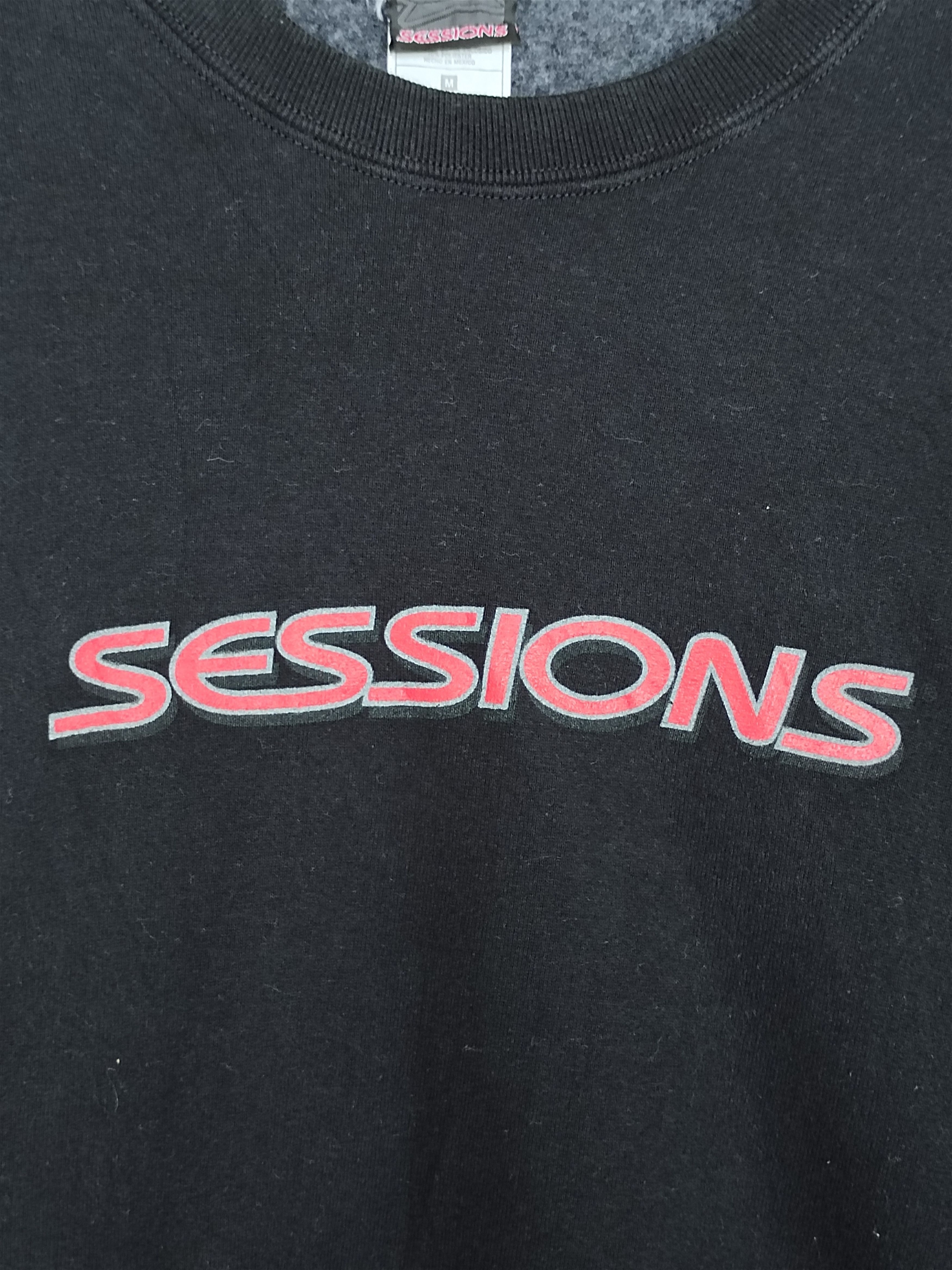 Sessions Vintage 90s SESSIONS Skateboard Spell Out Logo Sweatshirt Size US M / EU 48-50 / 2 - 2 Thumbnail