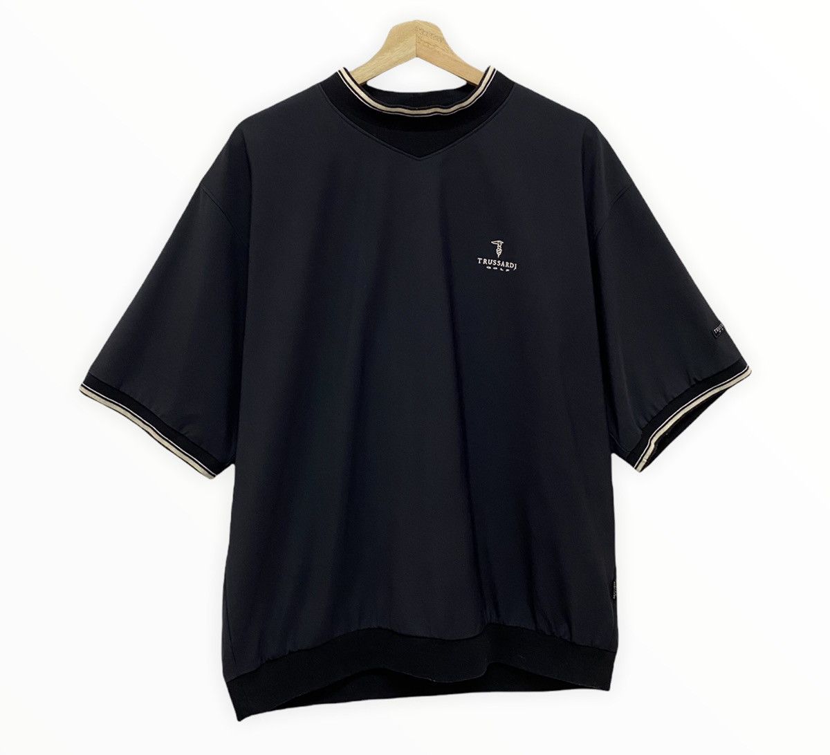 Trussardi TRUSSARDI GOLF BACK LOGO EMBROIDERED HEAT RINGER TEE Size US L / EU 52-54 / 3 - 3 Thumbnail