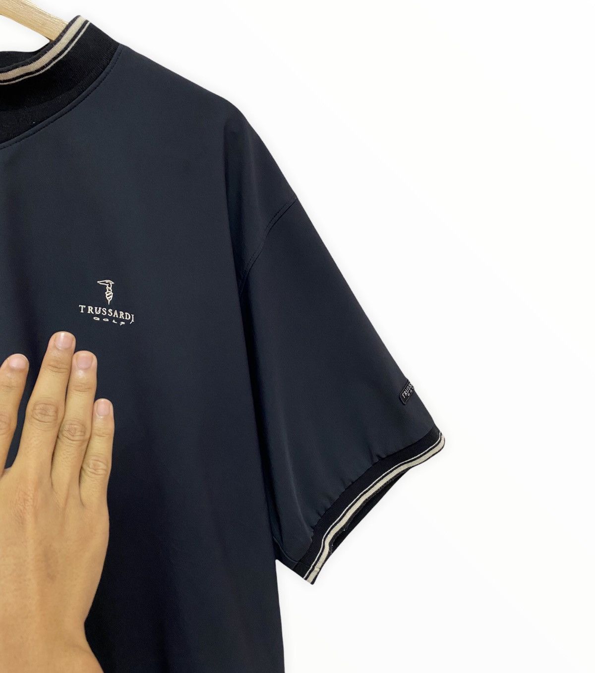 Trussardi TRUSSARDI GOLF BACK LOGO EMBROIDERED HEAT RINGER TEE Size US L / EU 52-54 / 3 - 5 Thumbnail