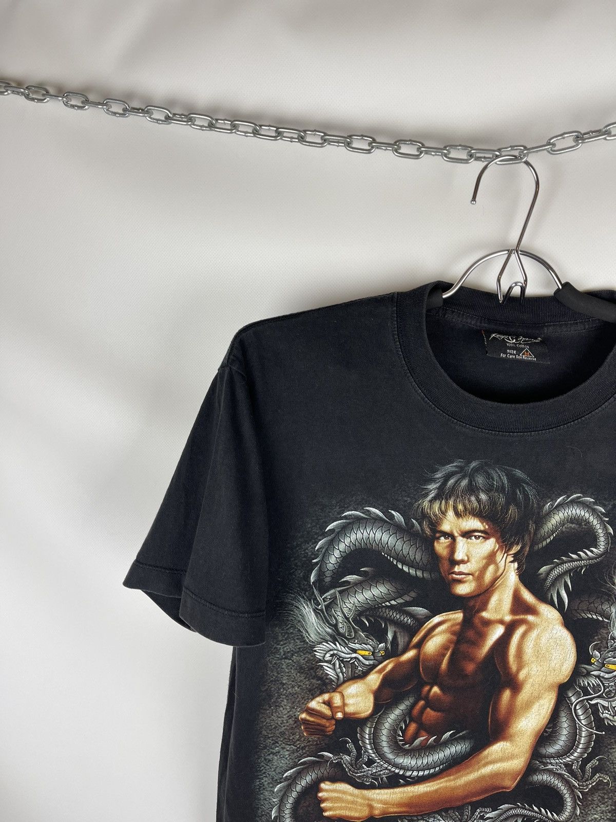 Band Tees × Vintage Vintage 90s Bruce Lee double print band tee shirt Size US M / EU 48-50 / 2 - 2 Thumbnail