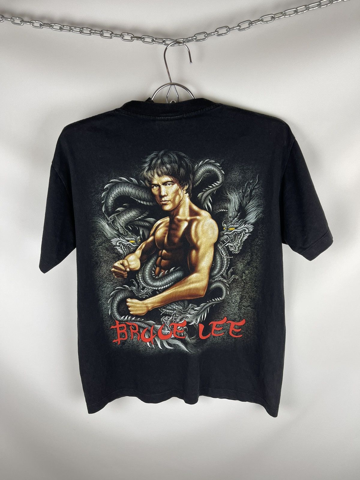 Band Tees × Vintage Vintage 90s Bruce Lee double print band tee shirt Size US M / EU 48-50 / 2 - 6 Thumbnail