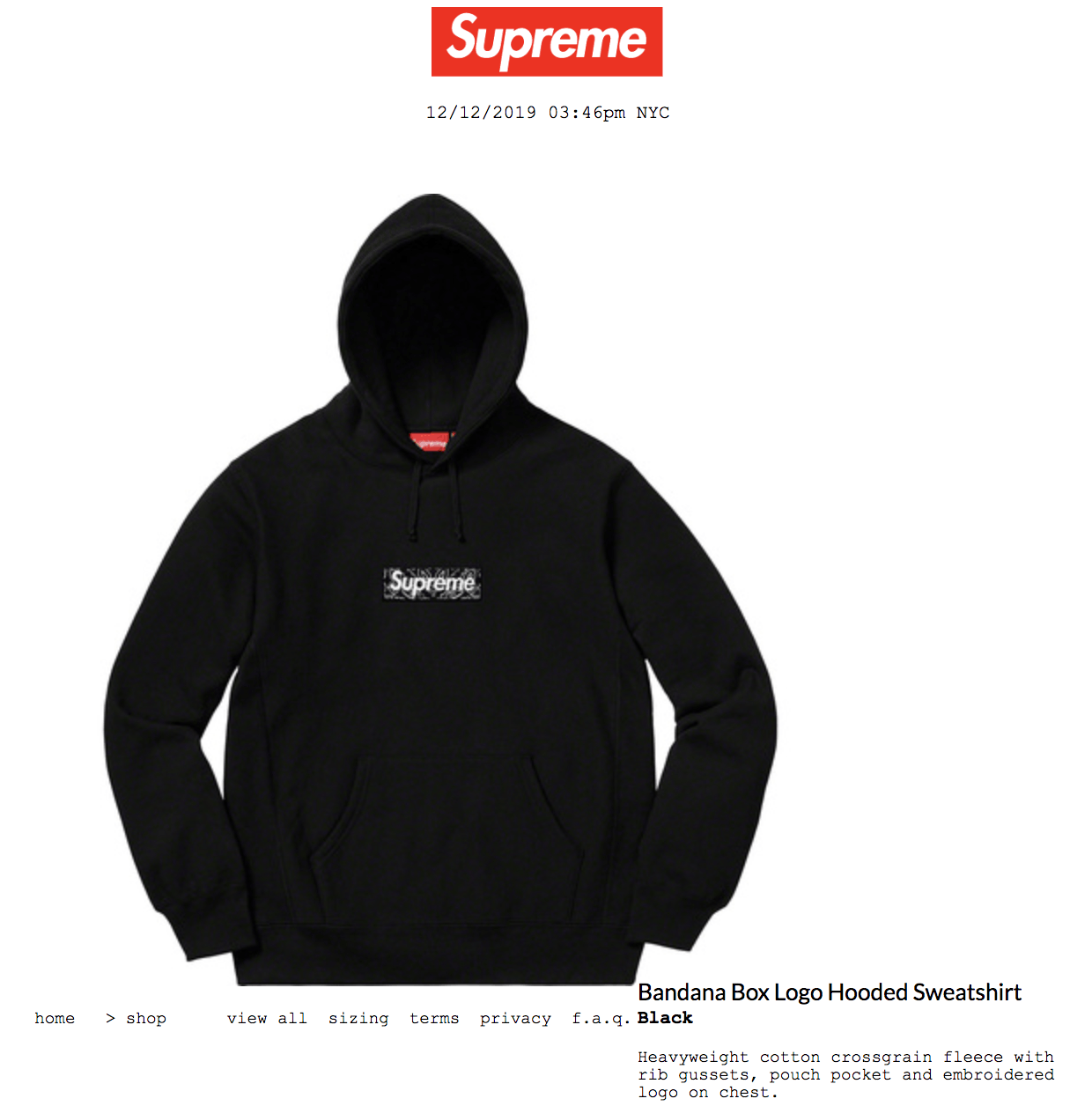 Supreme bandana hot sale sweatshirt