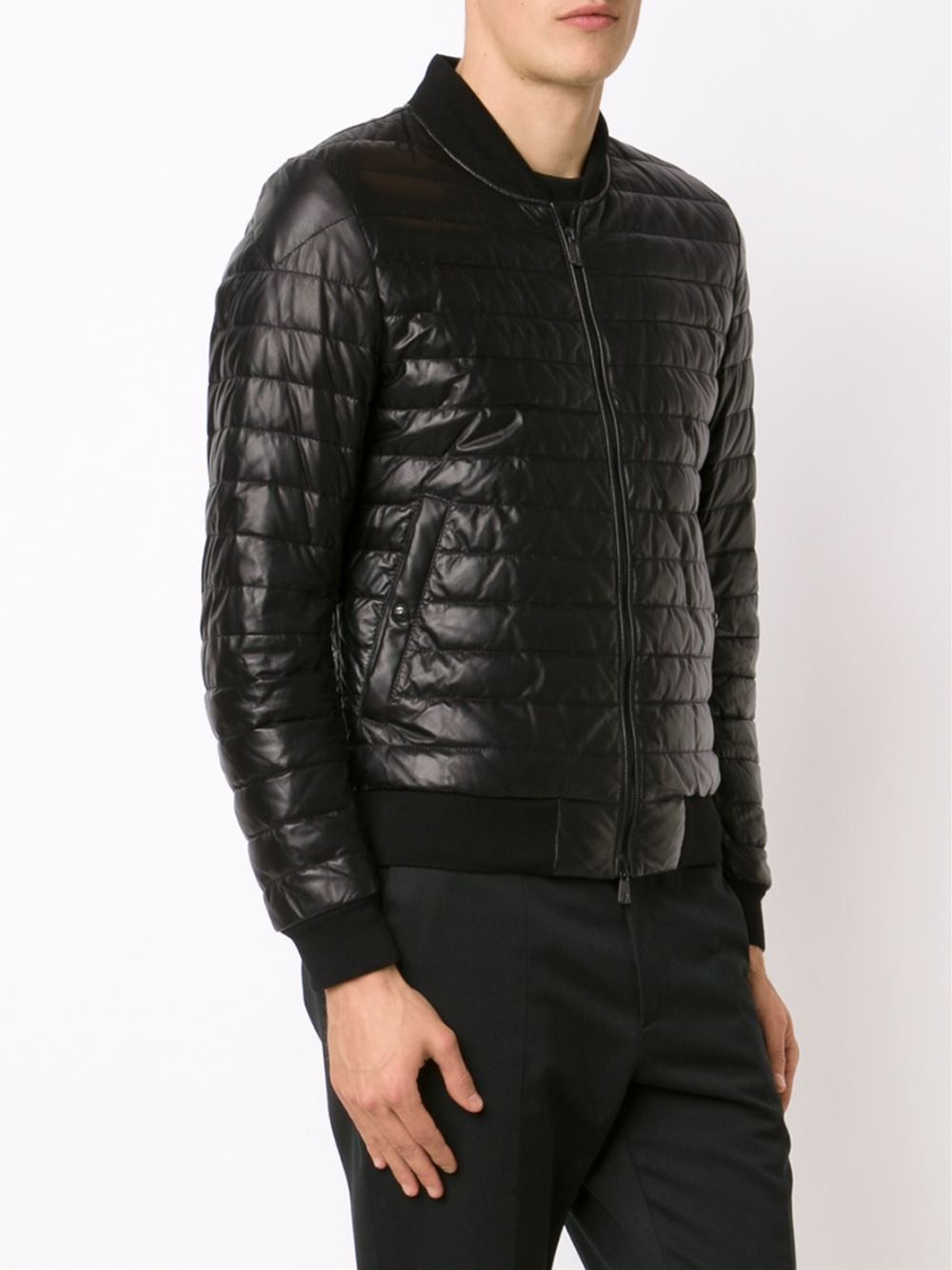 Moncler Moncler x Rolling Stones Ryley Black Leather Bomber Sz 1 