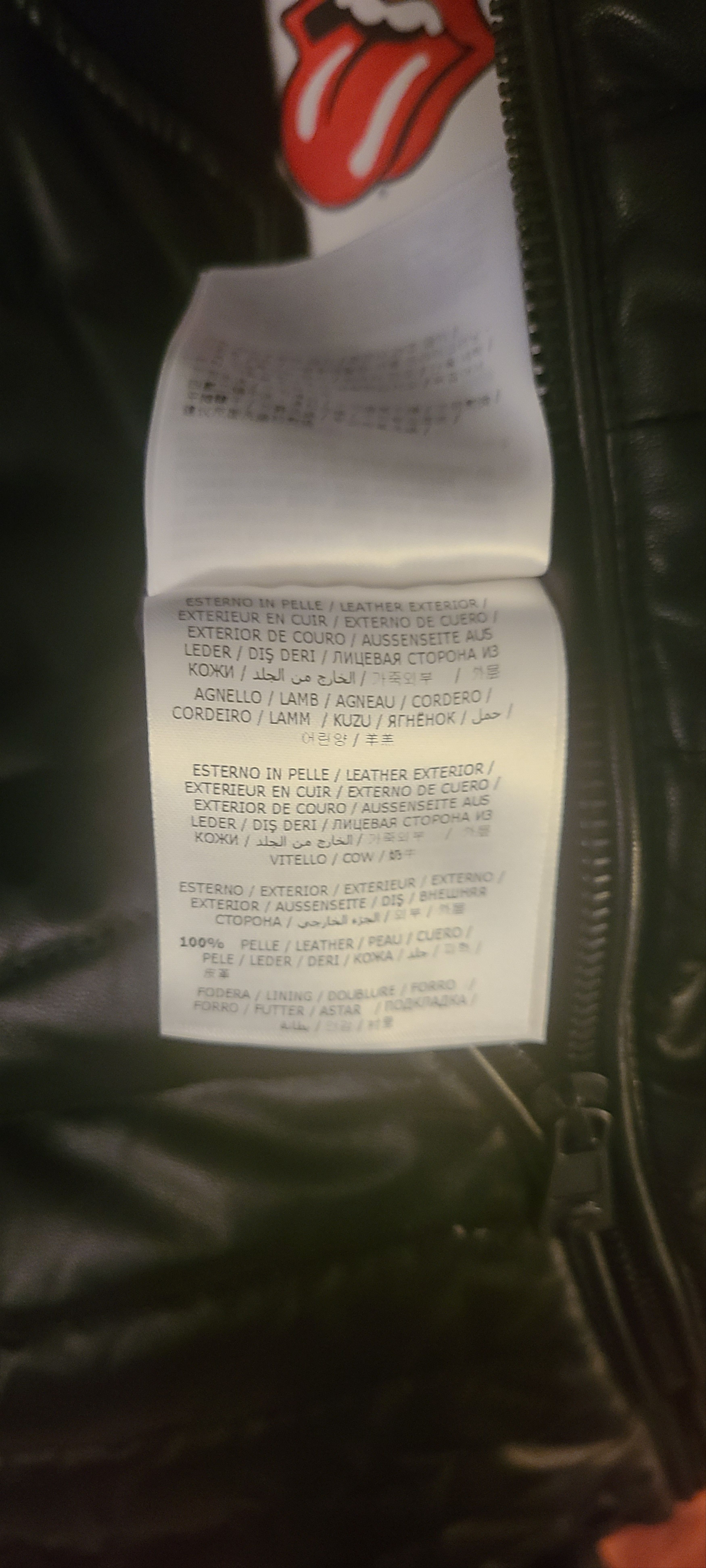 Moncler Moncler x Rolling Stones Ryley Black Leather Bomber Sz 1 