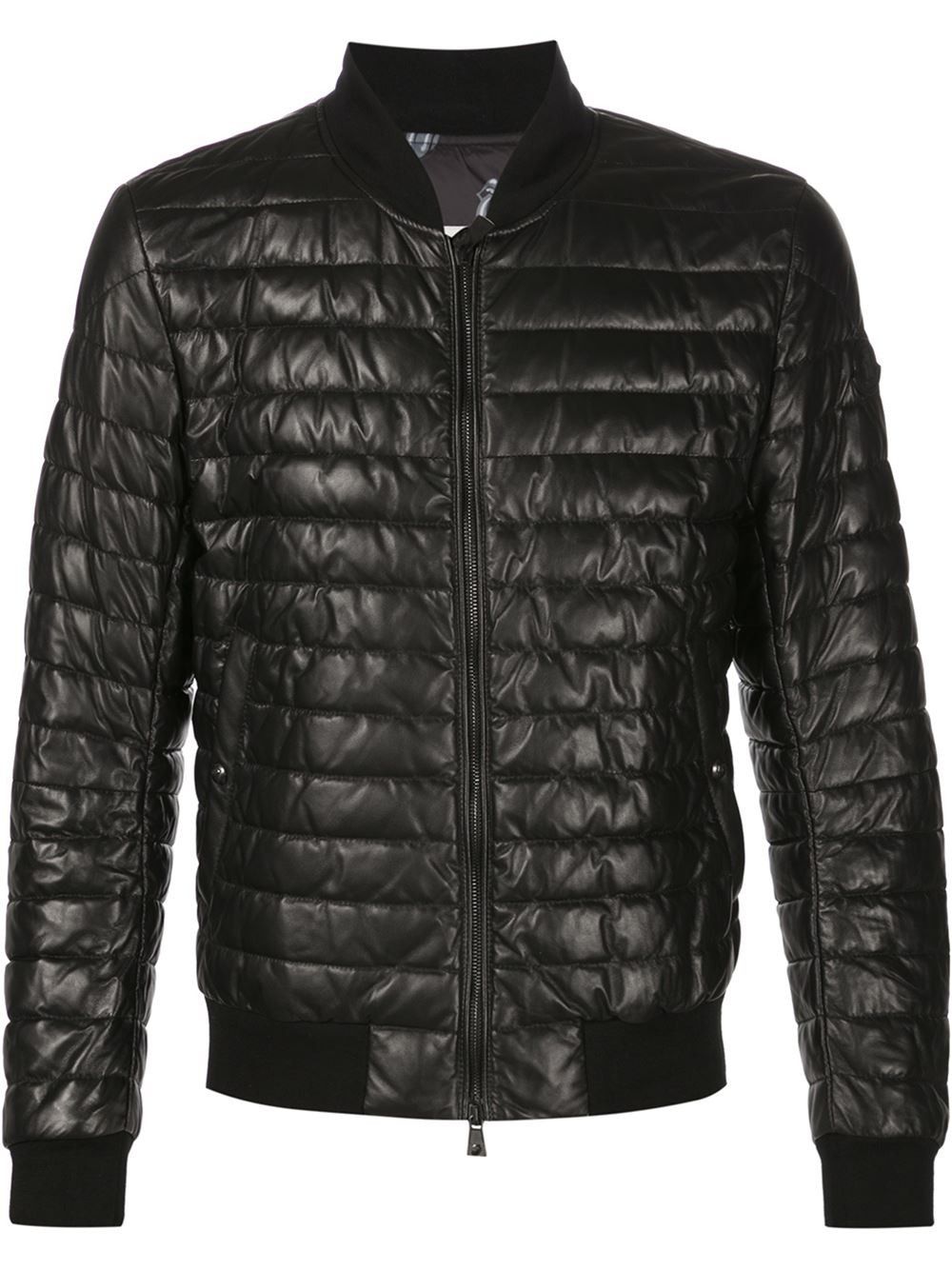 Moncler Moncler x Rolling Stones Ryley Black Leather Bomber Sz 1