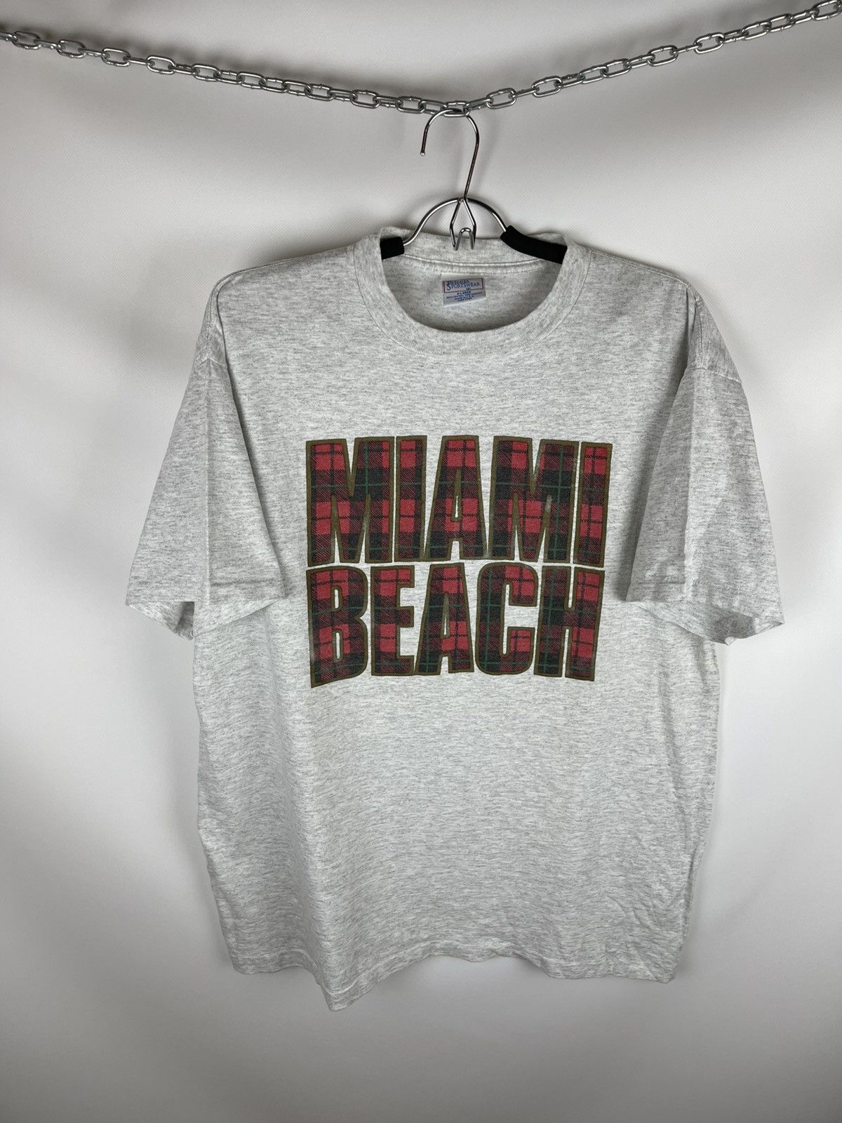 Vintage Miami Beach vintage 90s made in USA American tee shirt Size US XL / EU 56 / 4 - 3 Thumbnail