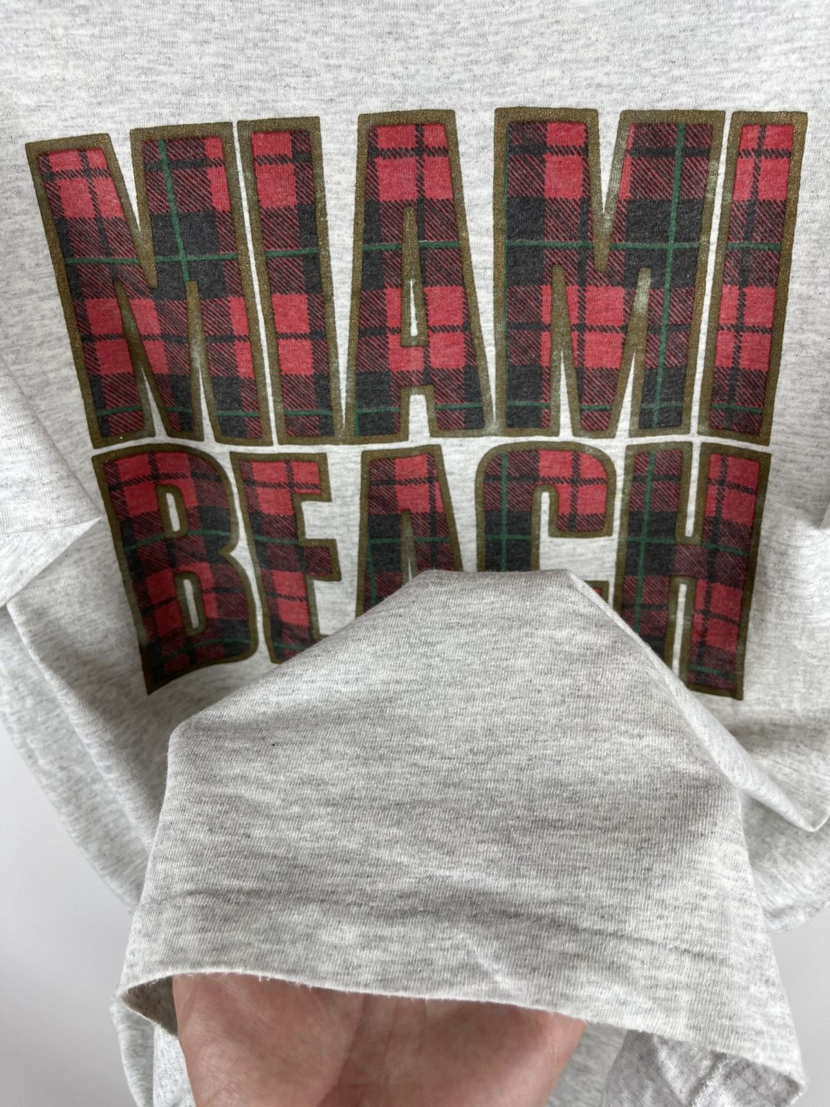 Vintage Miami Beach vintage 90s made in USA American tee shirt Size US XL / EU 56 / 4 - 7 Thumbnail