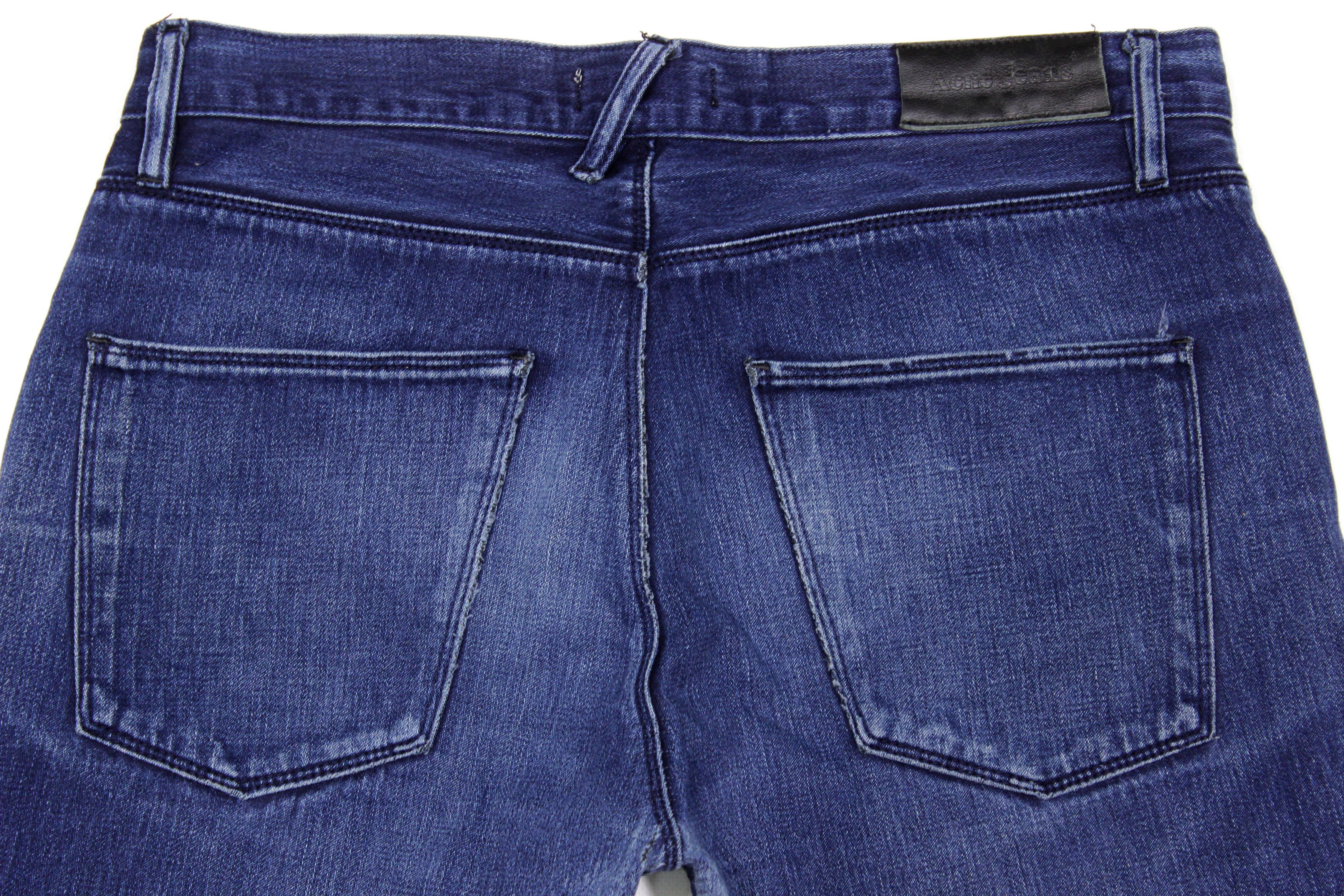 Acne Studios Max Blue Sateen Jeans Size US 34 / EU 50 - 4 Thumbnail