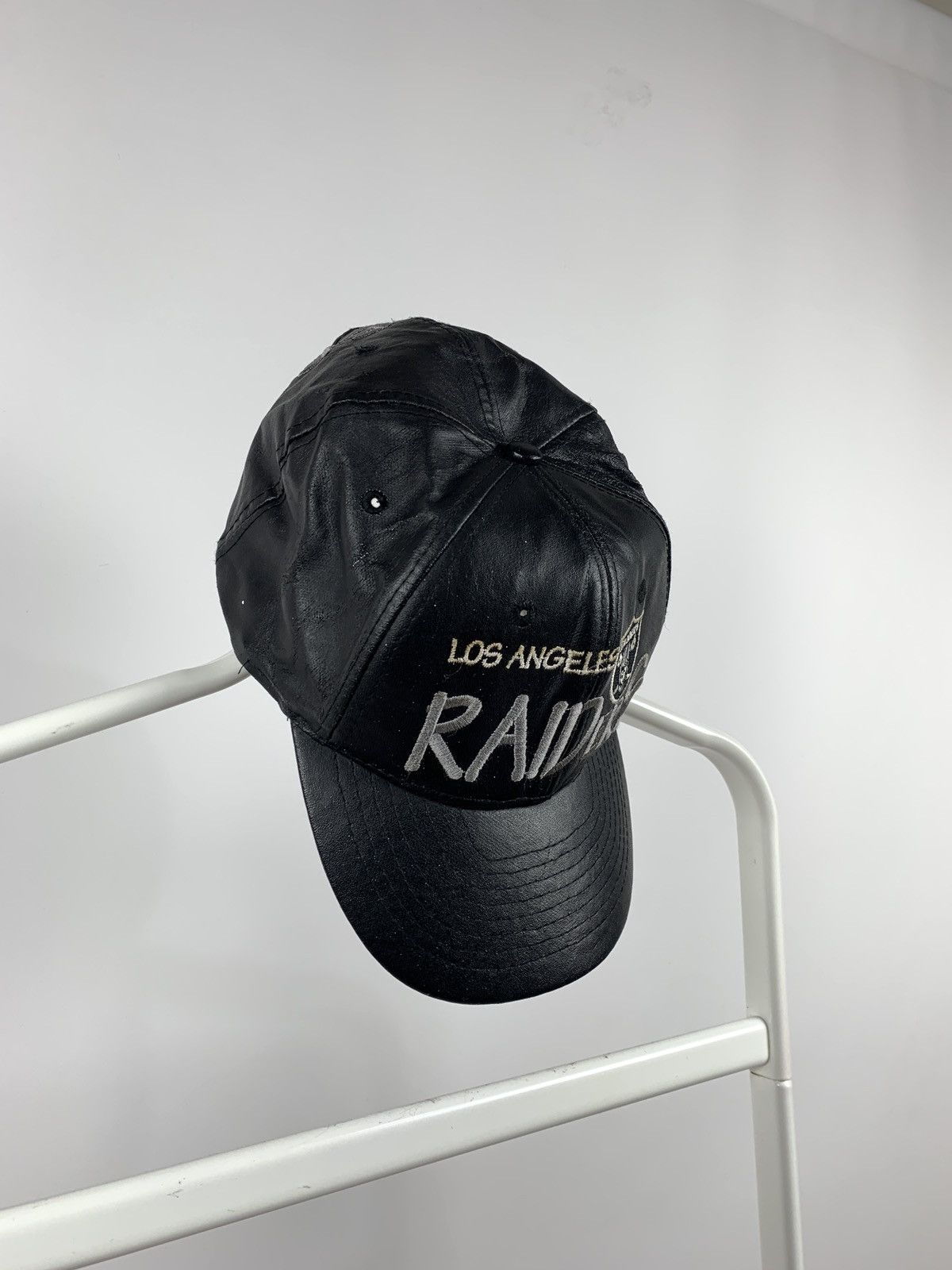 NFL 1996 Los Angeles Raiders NFL 4Real PU Leather Cap Size ONE SIZE - 8 Thumbnail