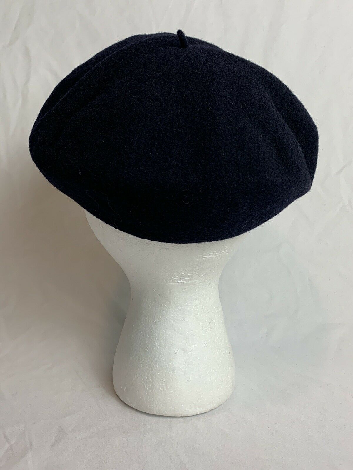 Vintage Black French Wool Basque Beret Size 9, 58