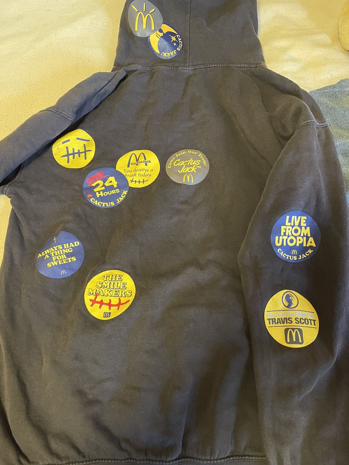 Travis Scott Cactus jack X McDonald's sticker bomb hoodie