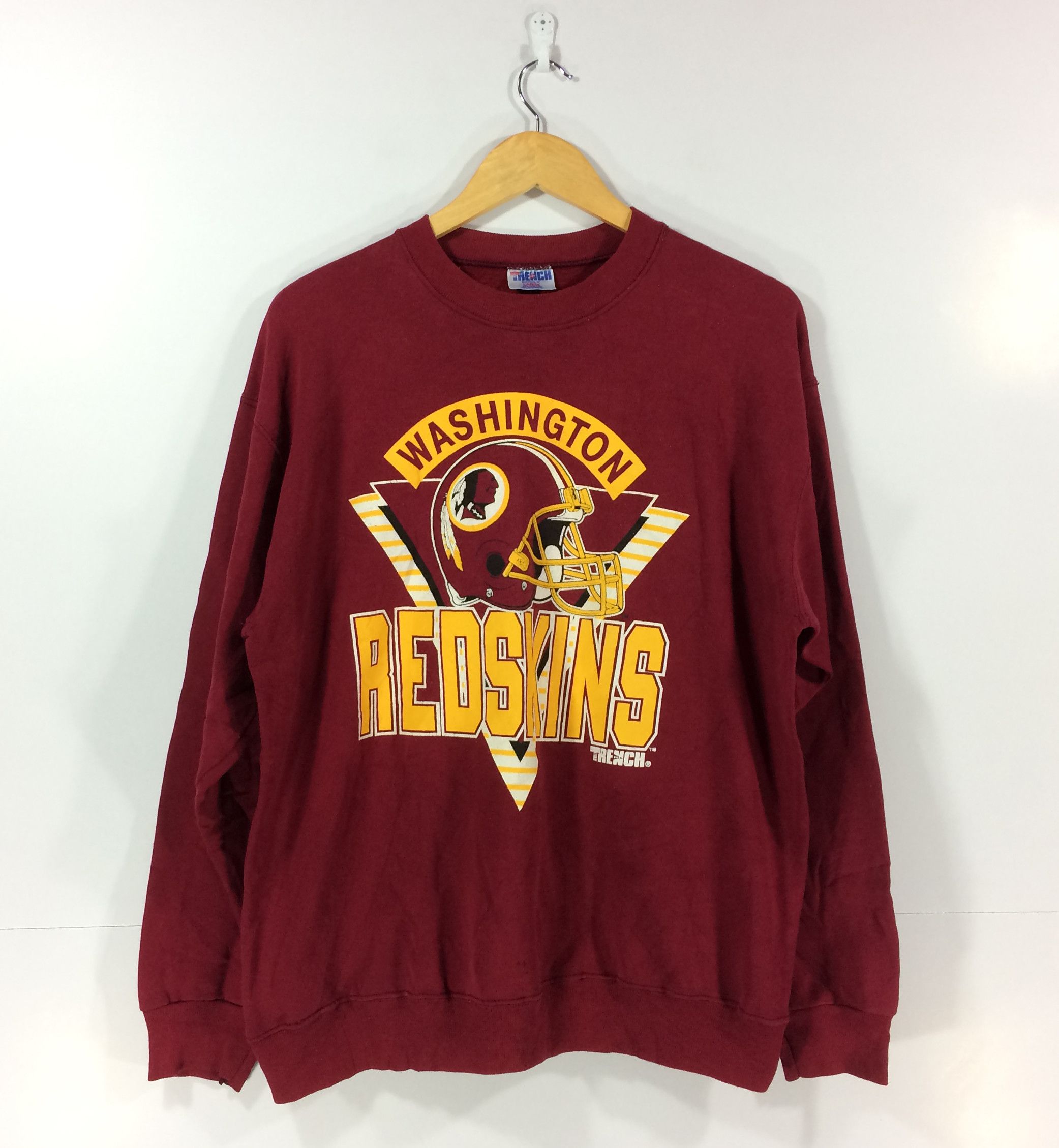 NFL Vtg Trench Usa Washington Redskins Crewneck Sweatshirt Size US L / EU 52-54 / 3 - 1 Thumbnail