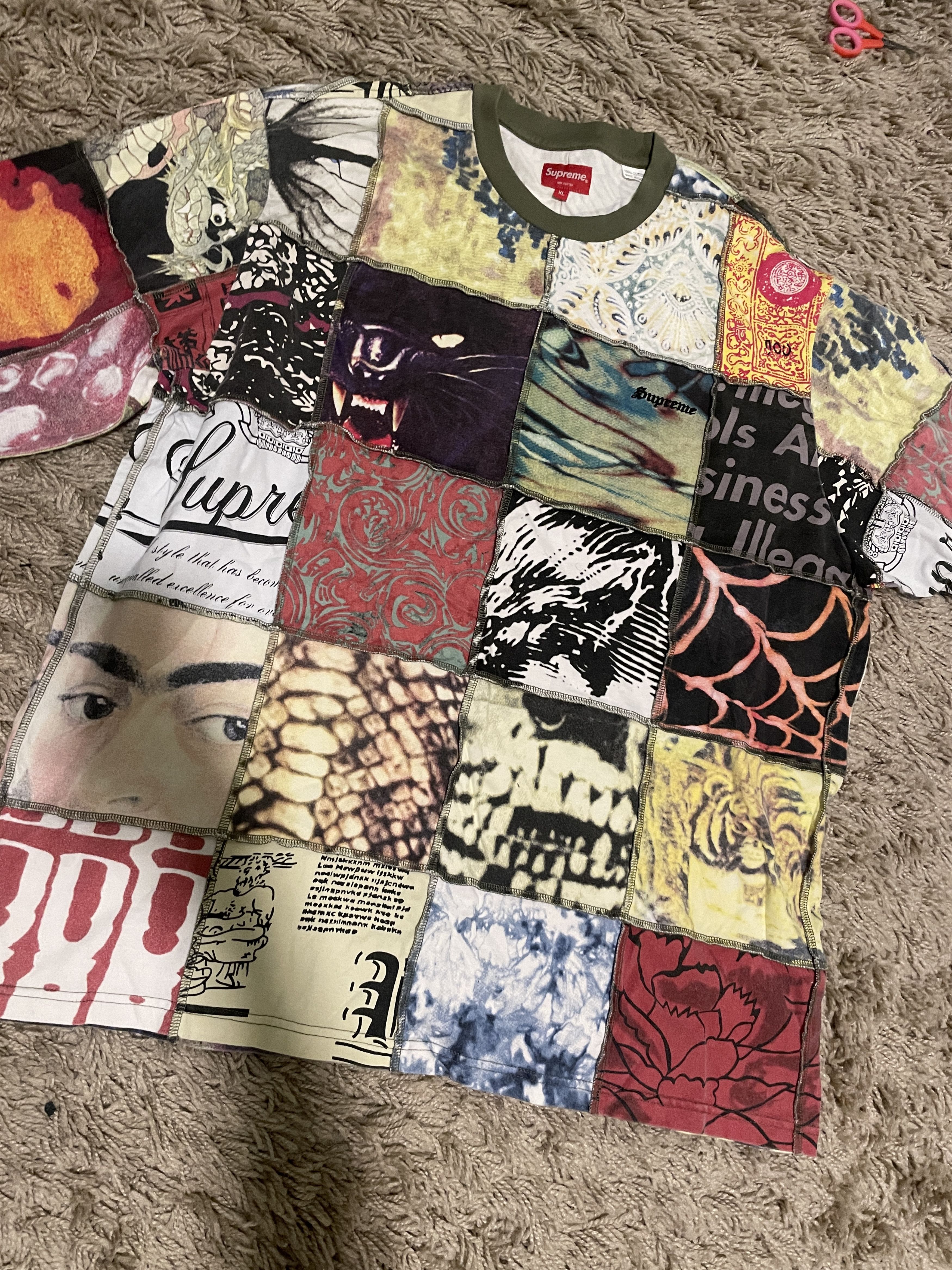 Supreme Supreme Mosaic Patchwork L/S Top Multicolor | Grailed