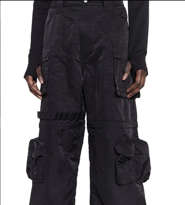 Jaded London White Parachute Cargo Pants