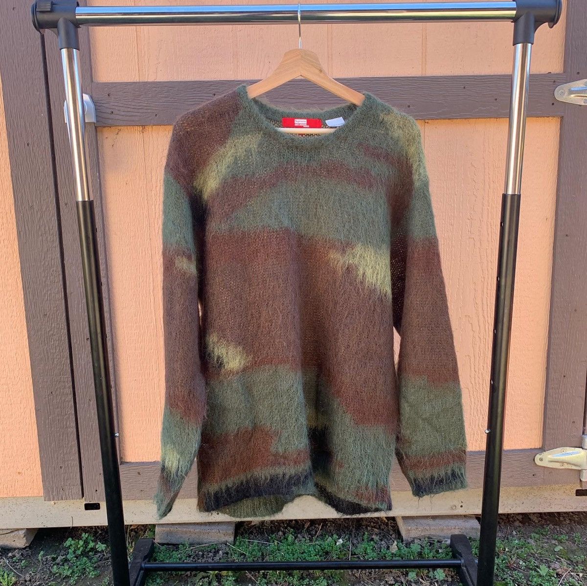 Supreme Supreme Junya Watanabe Brushed Camo Sweater Olive M | Grailed