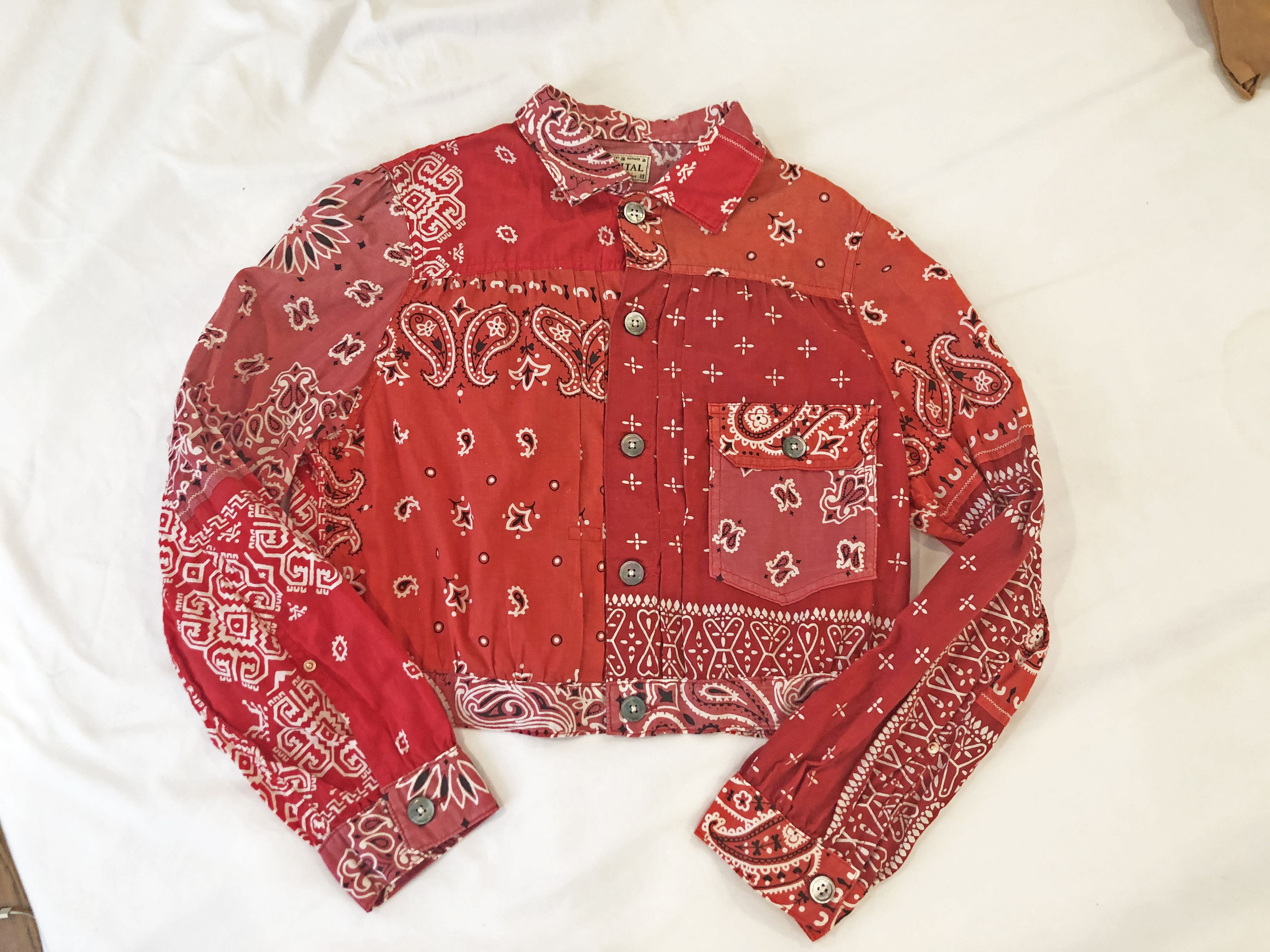 KAPITAL flannel BANDANA red