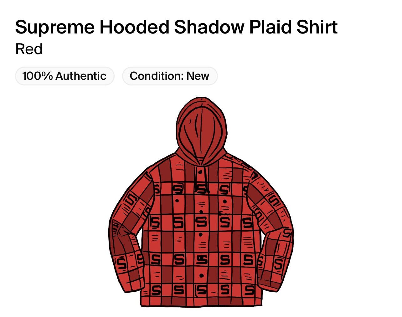 Supreme Supreme Hooded Shadow Plaid Hoodie Size US M / EU 48-50 / 2 - 3 Thumbnail