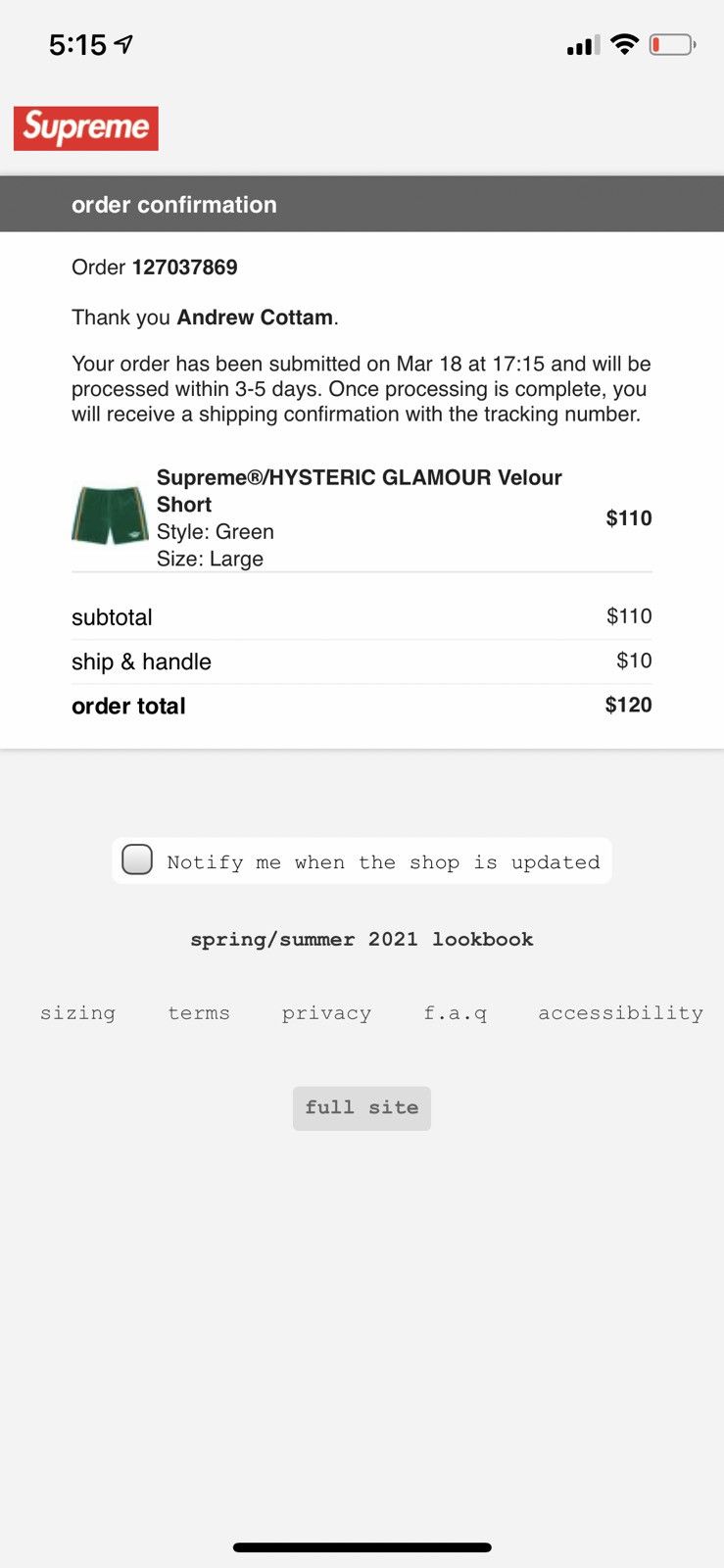 Supreme Supreme x Hysteric Glamour soft velour shorts Size US 34 / EU 50 - 4 Thumbnail