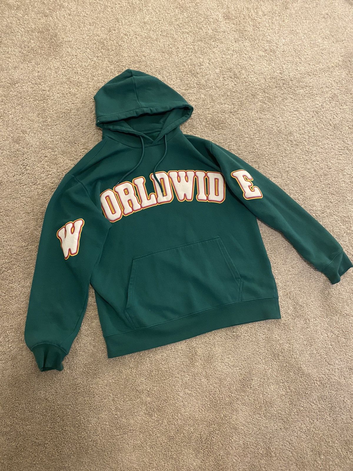 Forever 21 WORLDWIDE green hoodie | Grailed