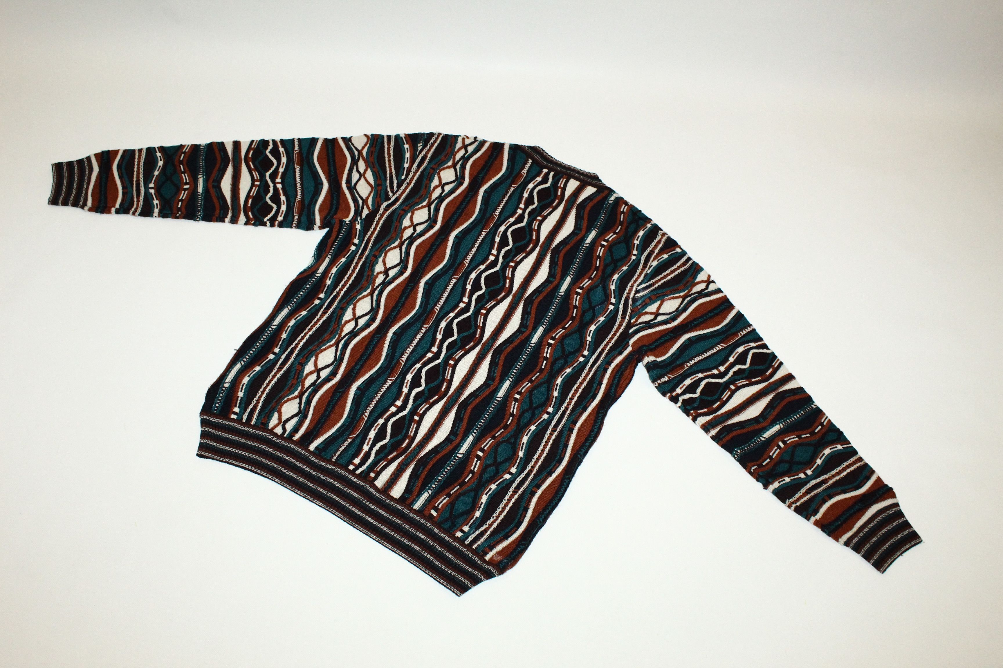 Coogi VTG💥 Piero Garbossa Coloured Chunky Knit Cosby Sweater Size US XL / EU 56 / 4 - 9 Thumbnail