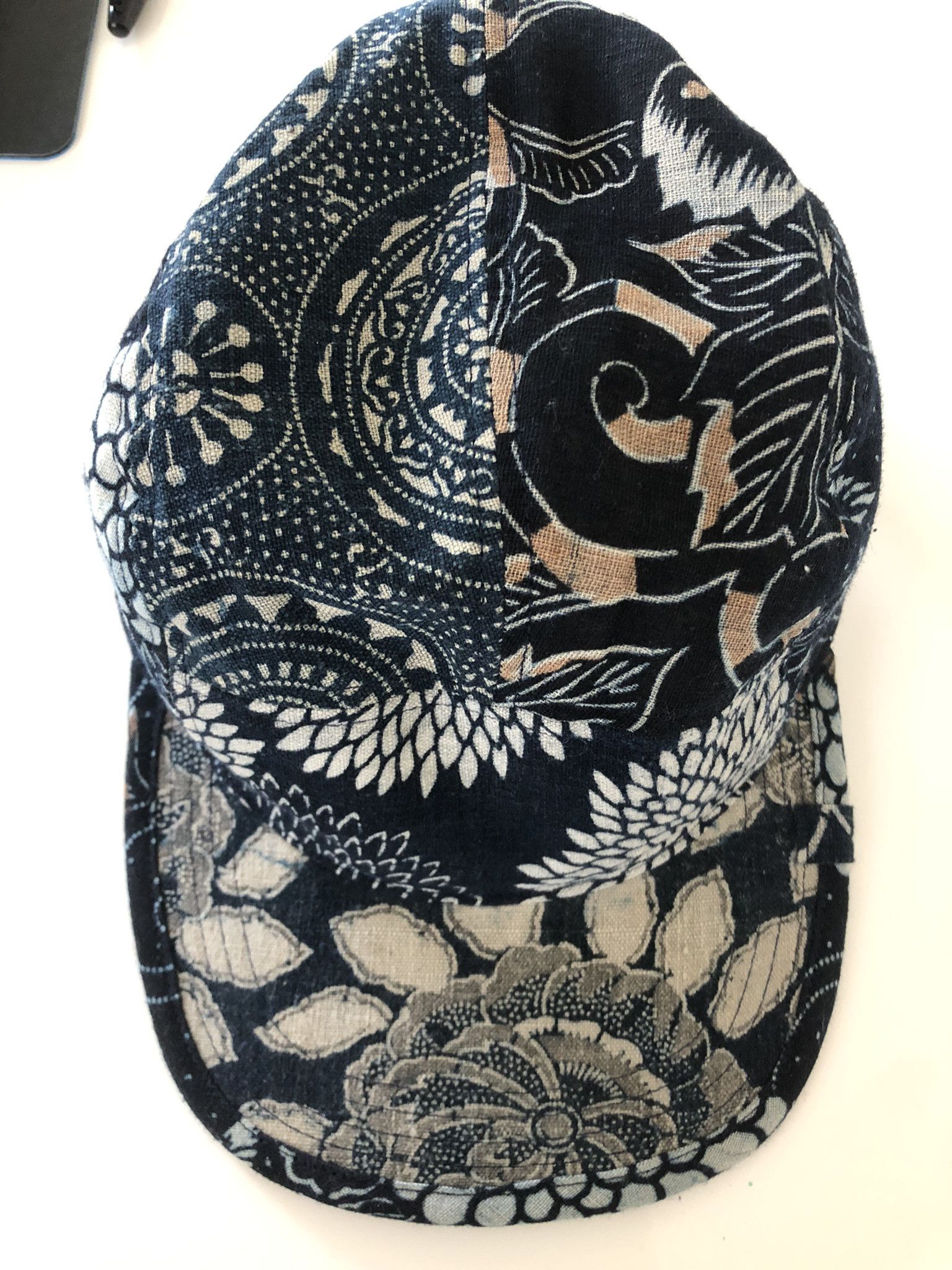 image of Visvim Ict Camp Cap Kofu Pattern in Indigo, Men's
