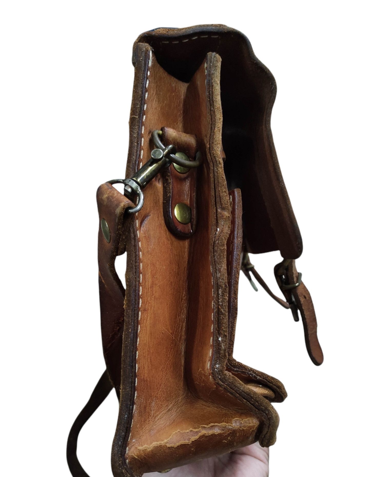 Genuine Leather VINTAGE HERZ BRIEFCASE MESSENGER LEATHER BAG Size ONE SIZE - 10 Thumbnail