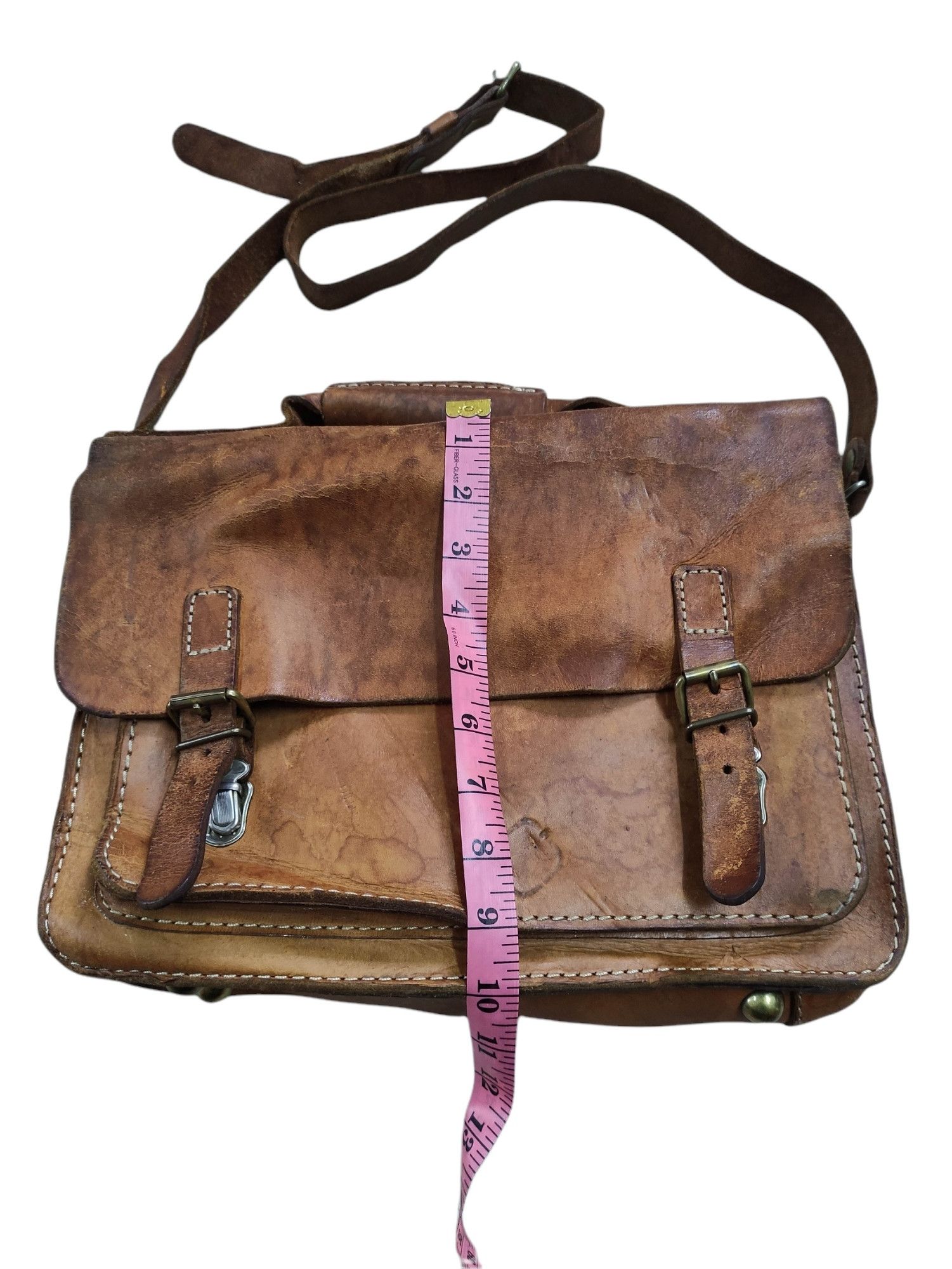 Genuine Leather VINTAGE HERZ BRIEFCASE MESSENGER LEATHER BAG Size ONE SIZE - 5 Thumbnail