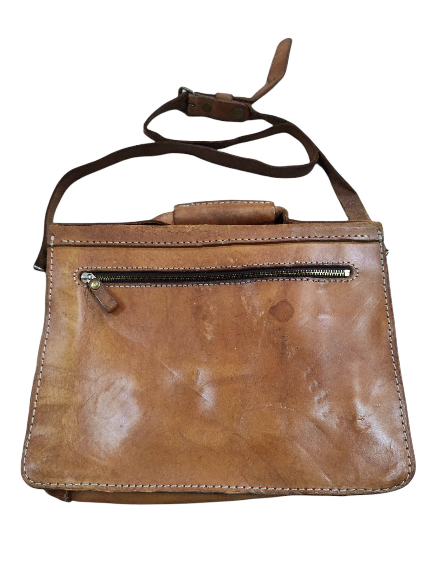 Genuine Leather VINTAGE HERZ BRIEFCASE MESSENGER LEATHER BAG Size ONE SIZE - 3 Thumbnail
