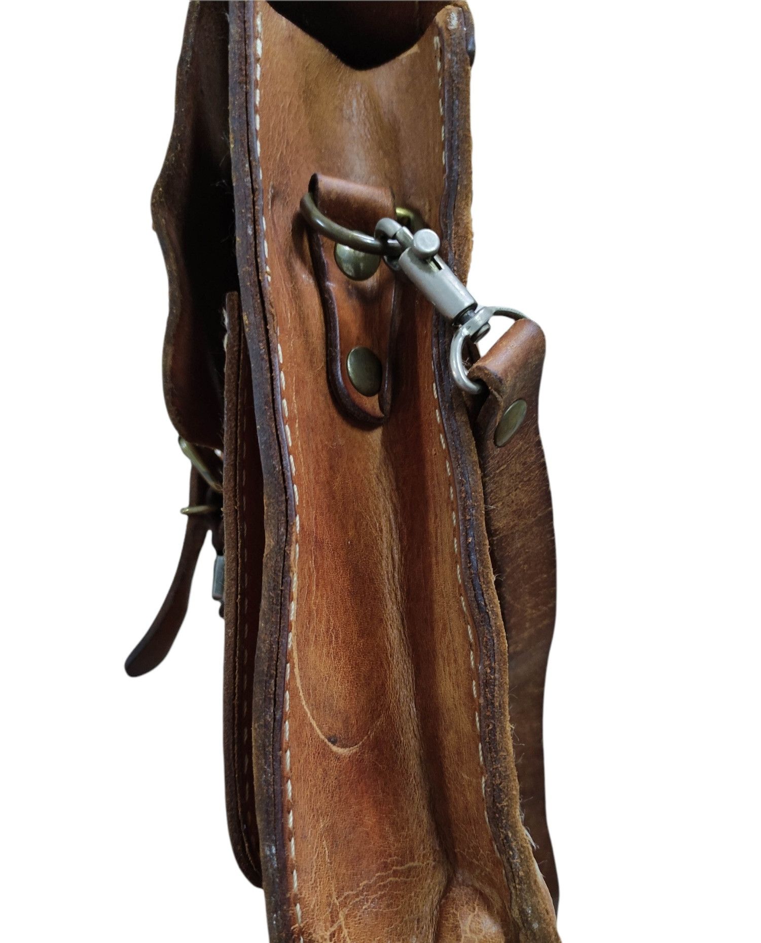 Genuine Leather VINTAGE HERZ BRIEFCASE MESSENGER LEATHER BAG Size ONE SIZE - 9 Thumbnail