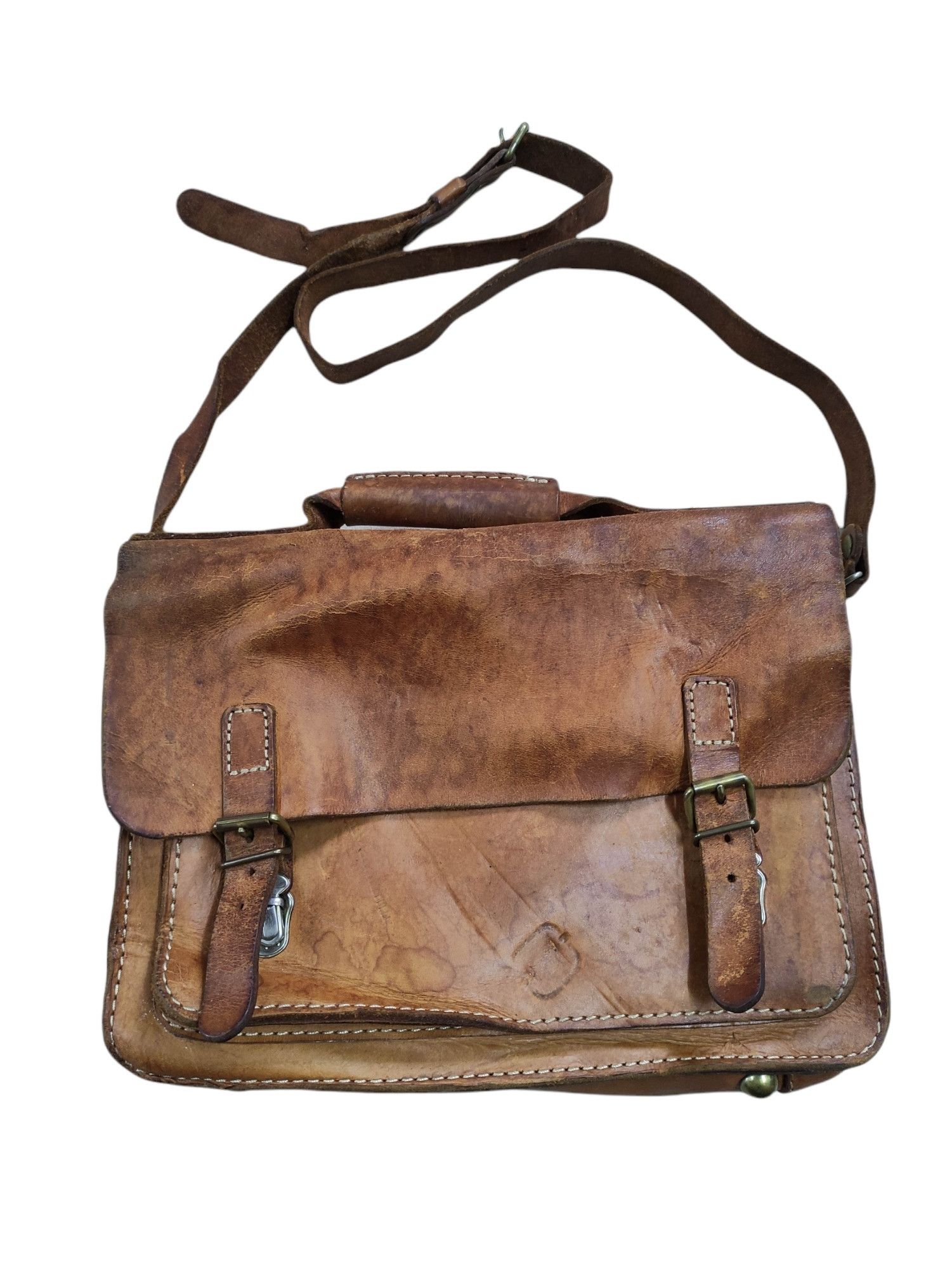 Genuine Leather VINTAGE HERZ BRIEFCASE MESSENGER LEATHER BAG Size ONE SIZE - 1 Thumbnail