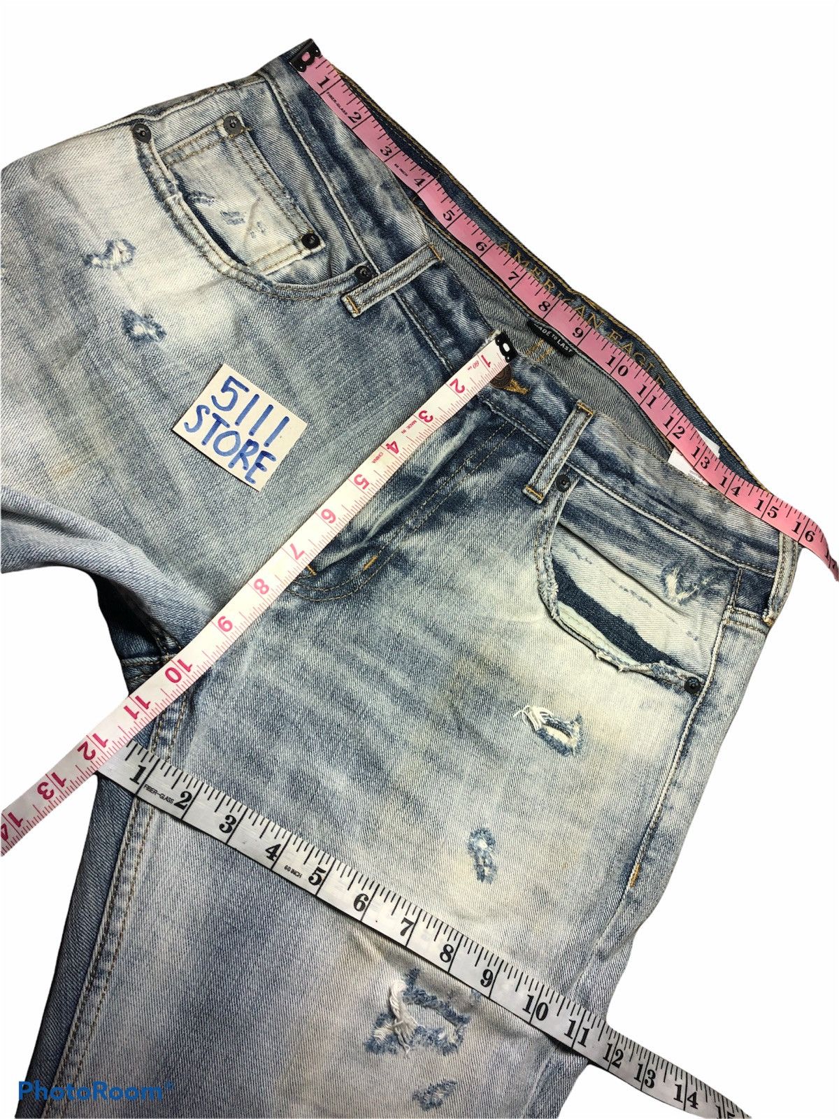 American Eagle Outfitters DISTRESSED DENIM BY AMERICAN EAGLE Size US 33 - 7 Thumbnail